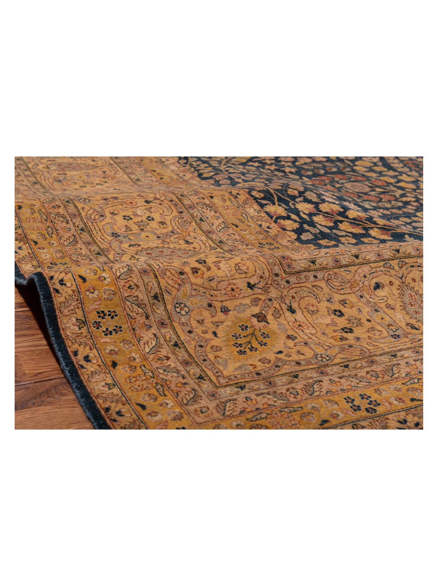 Haji Jalili 96945 Navy Gold 9x11.9 Hand Knotted Rug