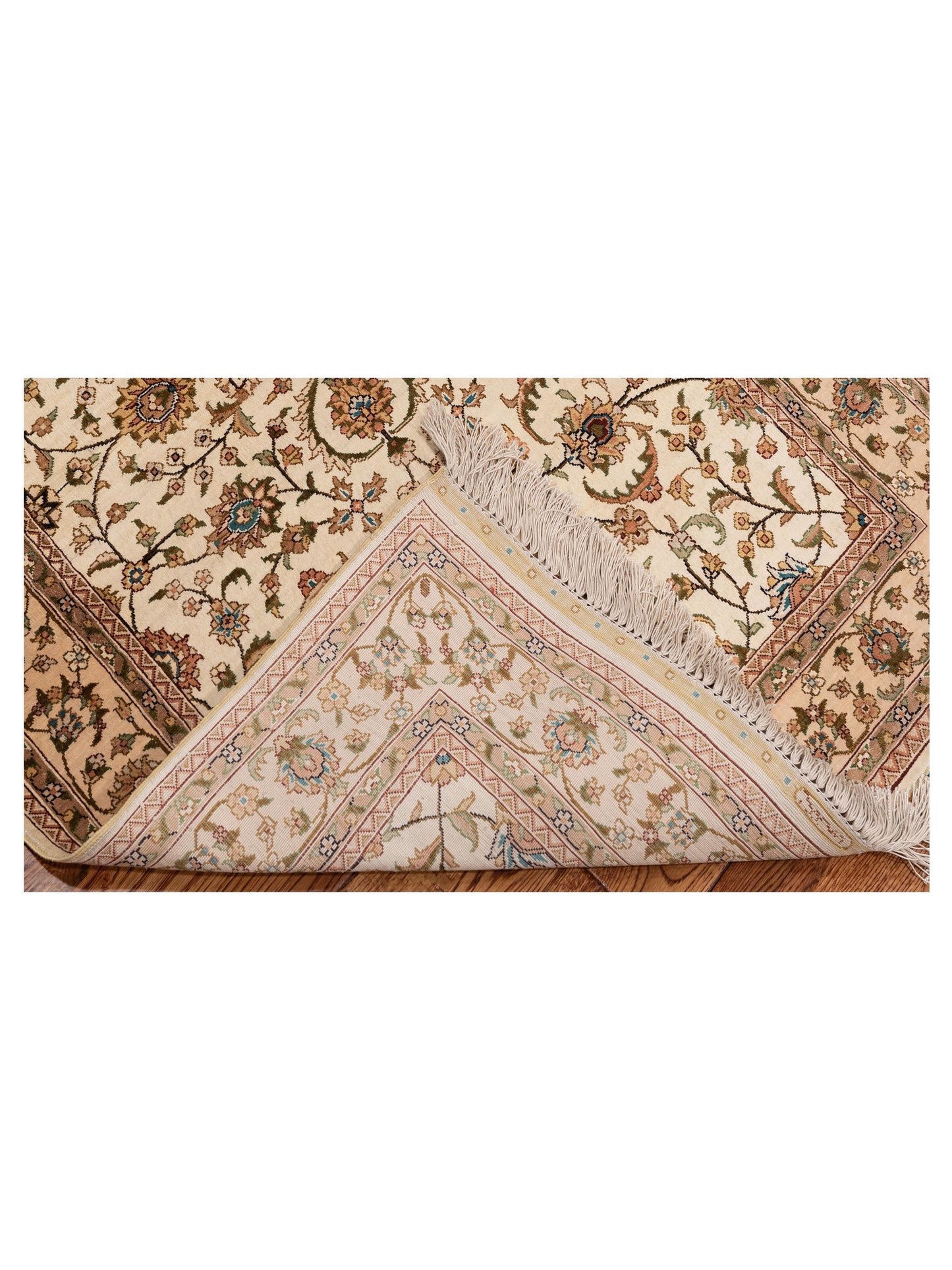 Pure Silk 114521 Ivory Gold 2.7x4 Hand Knotted Rug