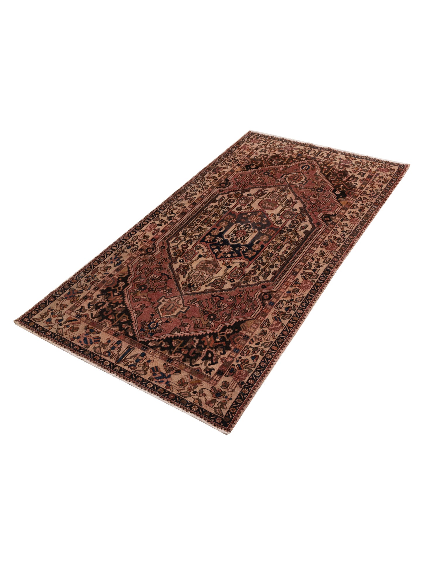 Persian 147686 Rust Ivory 5.5x10 Hand Knotted Rug