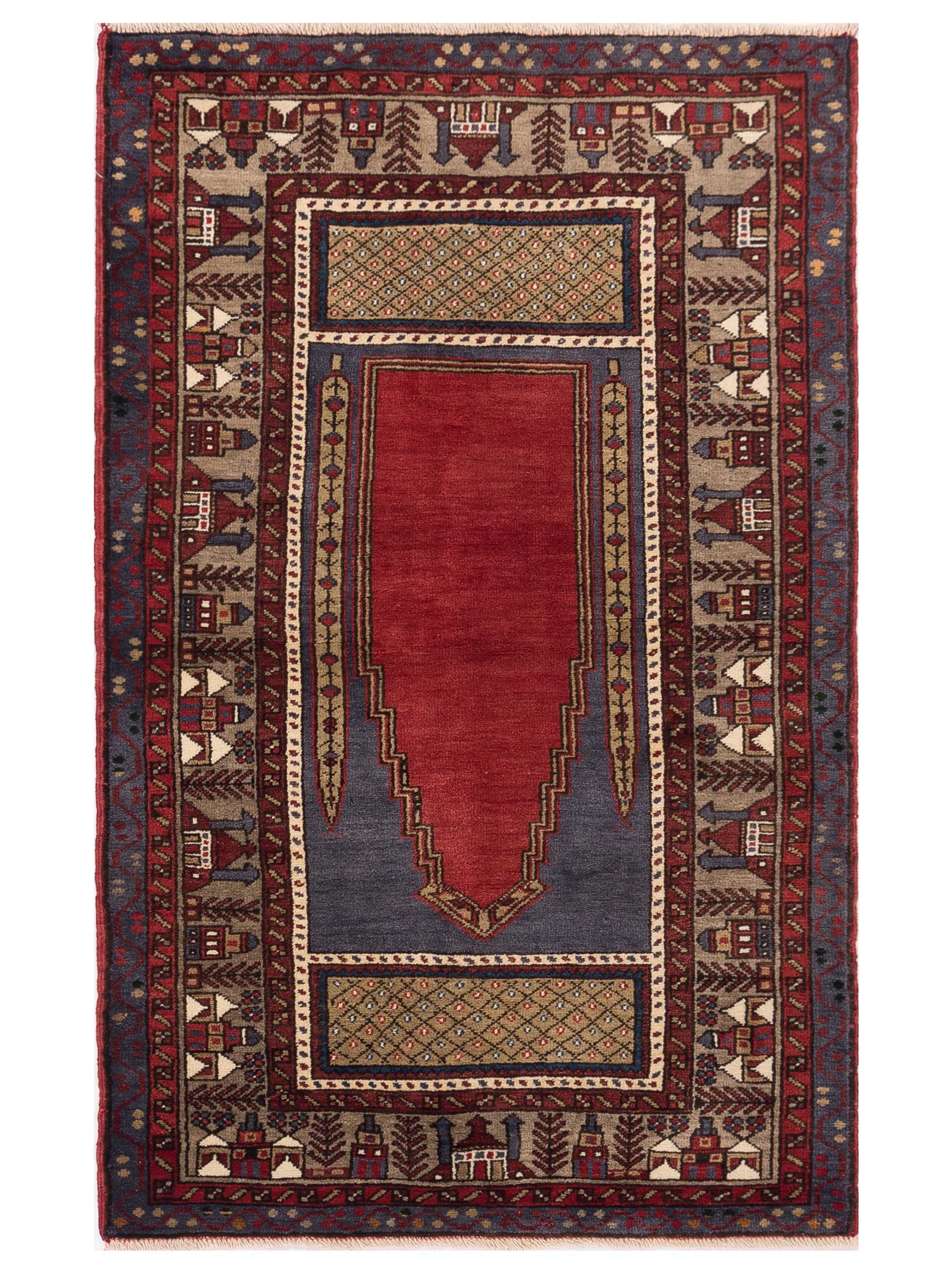 Pasha Old Anatolian  Red Silver Traditional