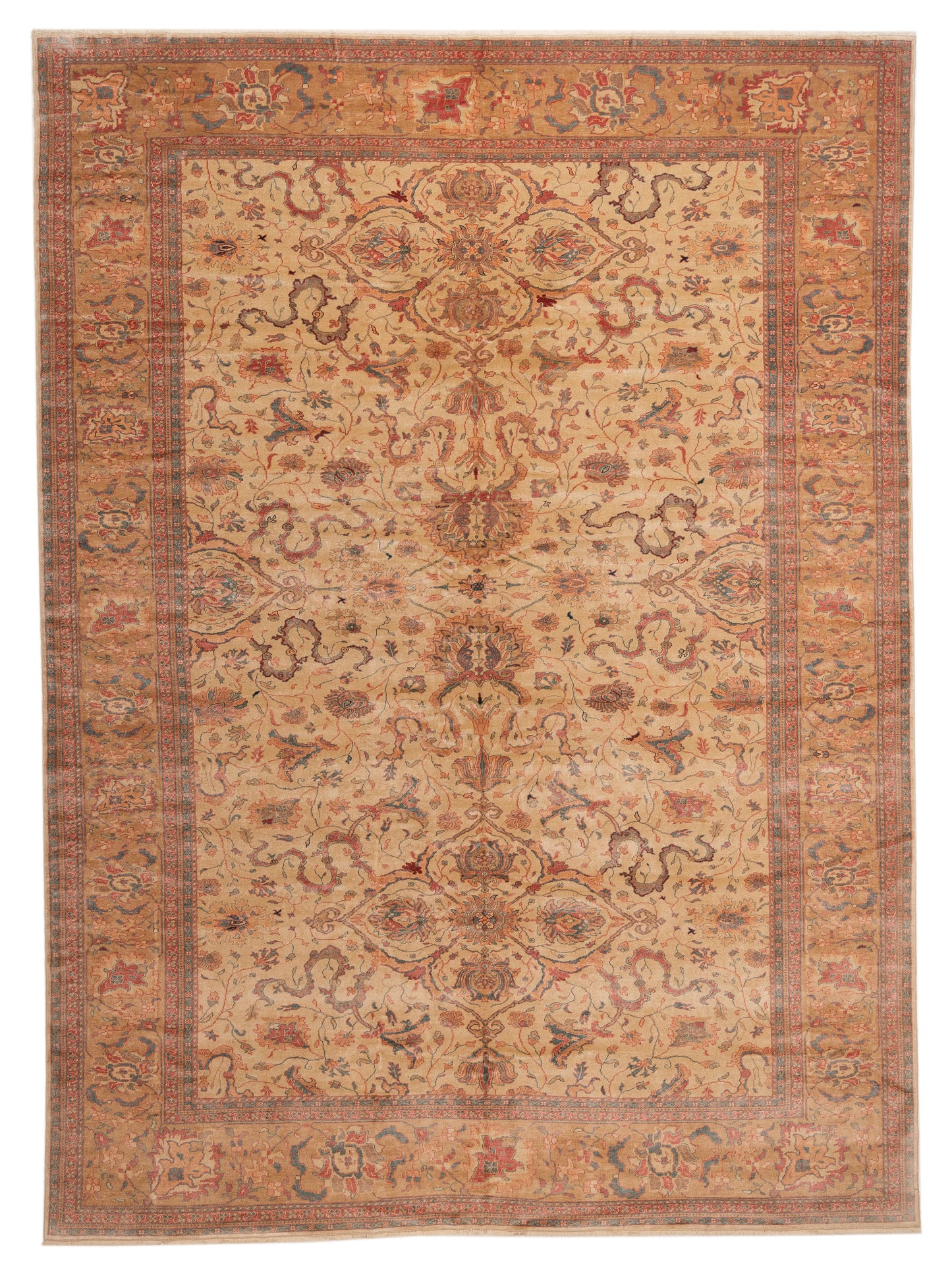 Pasha Antique Loom  Ivory Light Brown Traditional