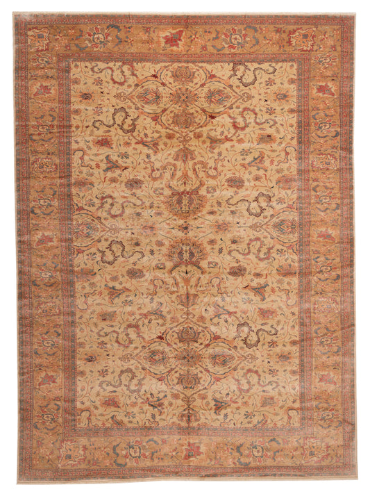 Pasha Antique Loom  Ivory Light Brown Traditional
