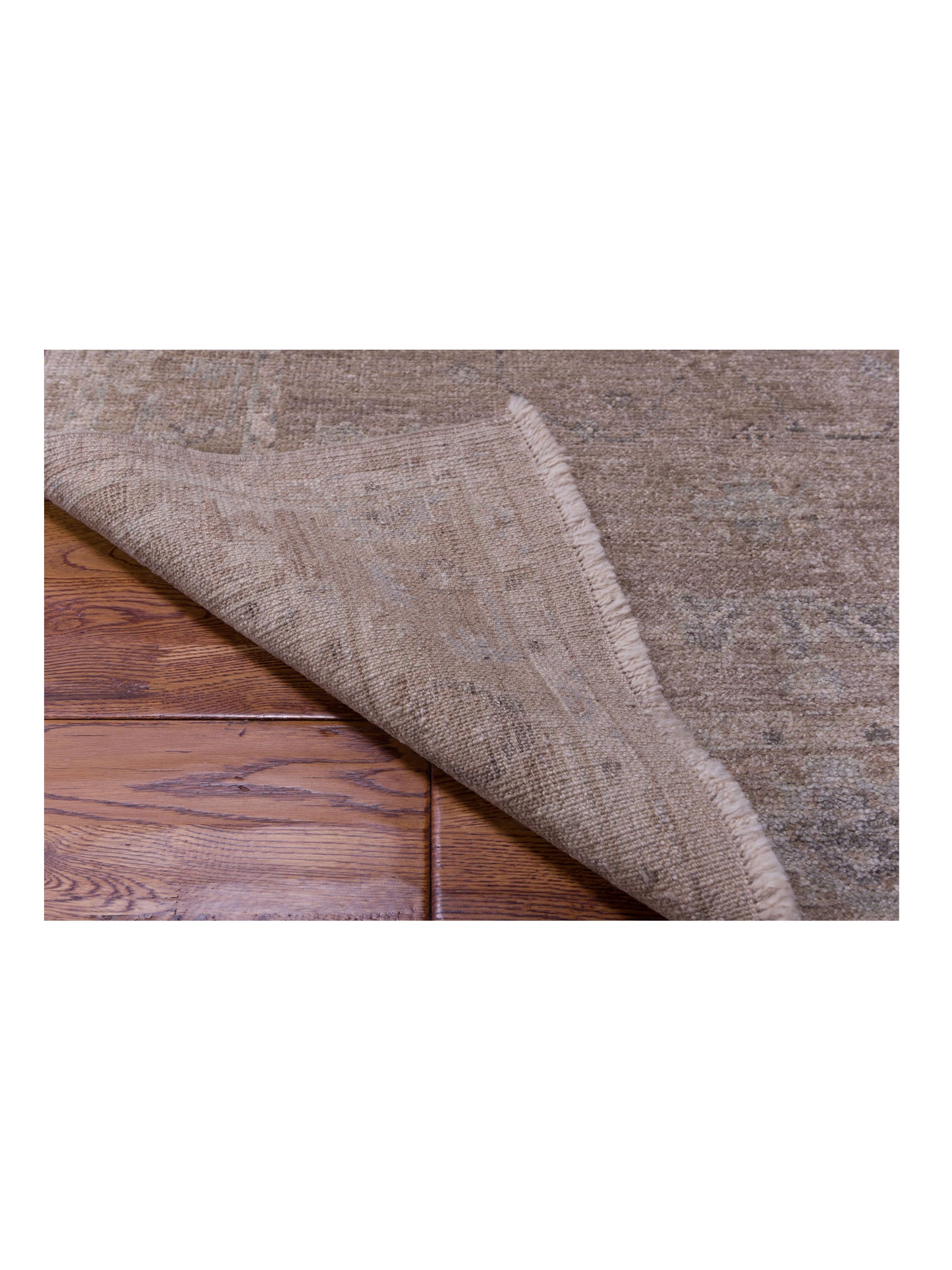 Angora Oushak 125618 Beige Dark Gray 3.10x5.5 Hand Knotted Rug