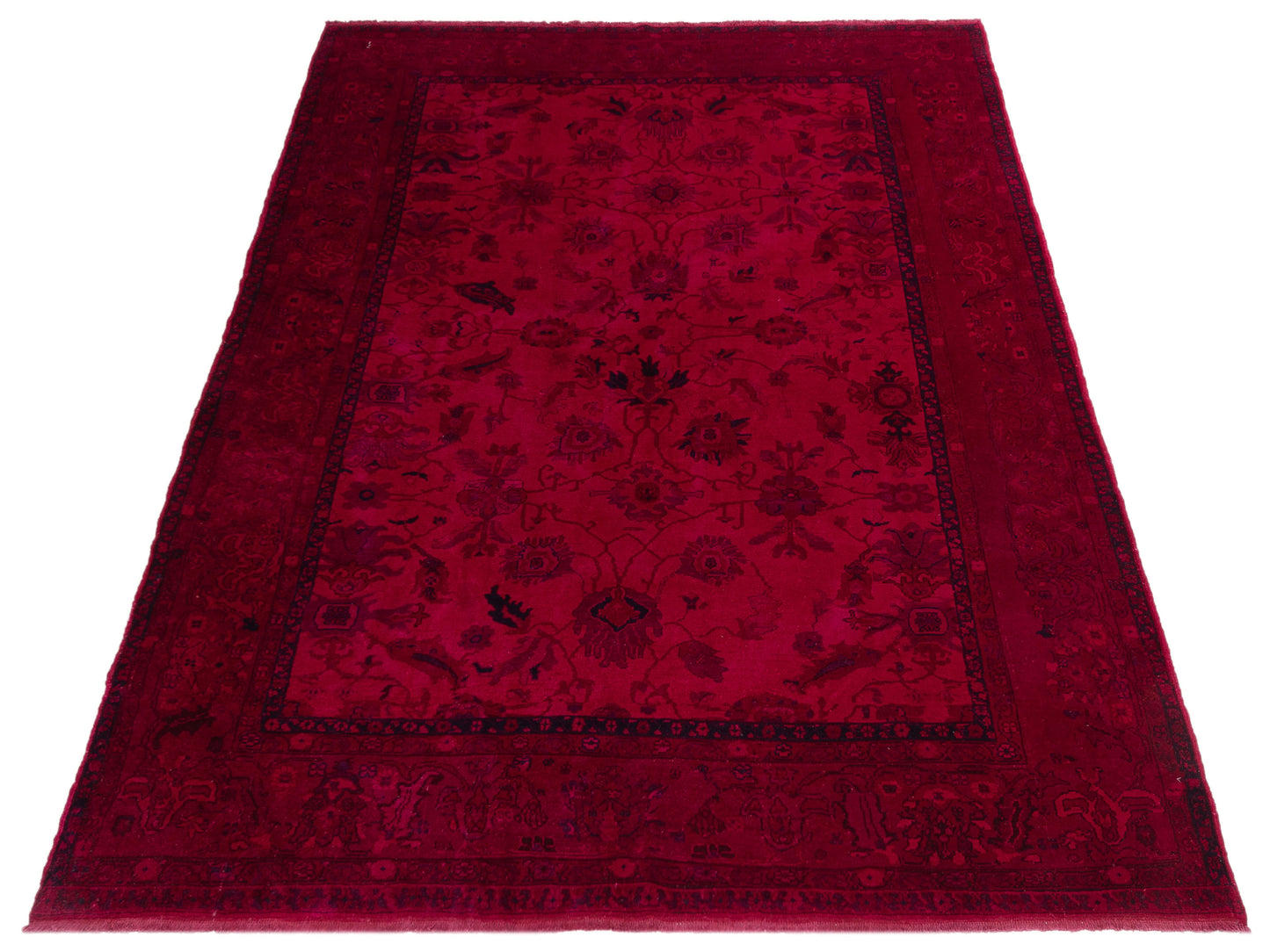 Vintage 79900 Pink Pink 9x12.1 Hand Knotted Rug
