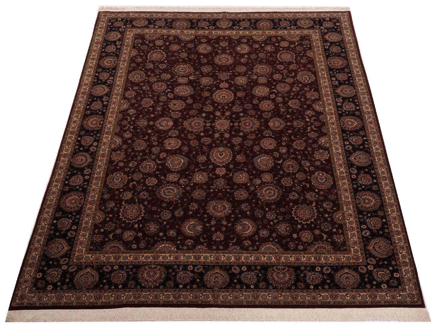 Magnolia 89903 Burgundy Plum 9.2x12.2 Hand Knotted Rug