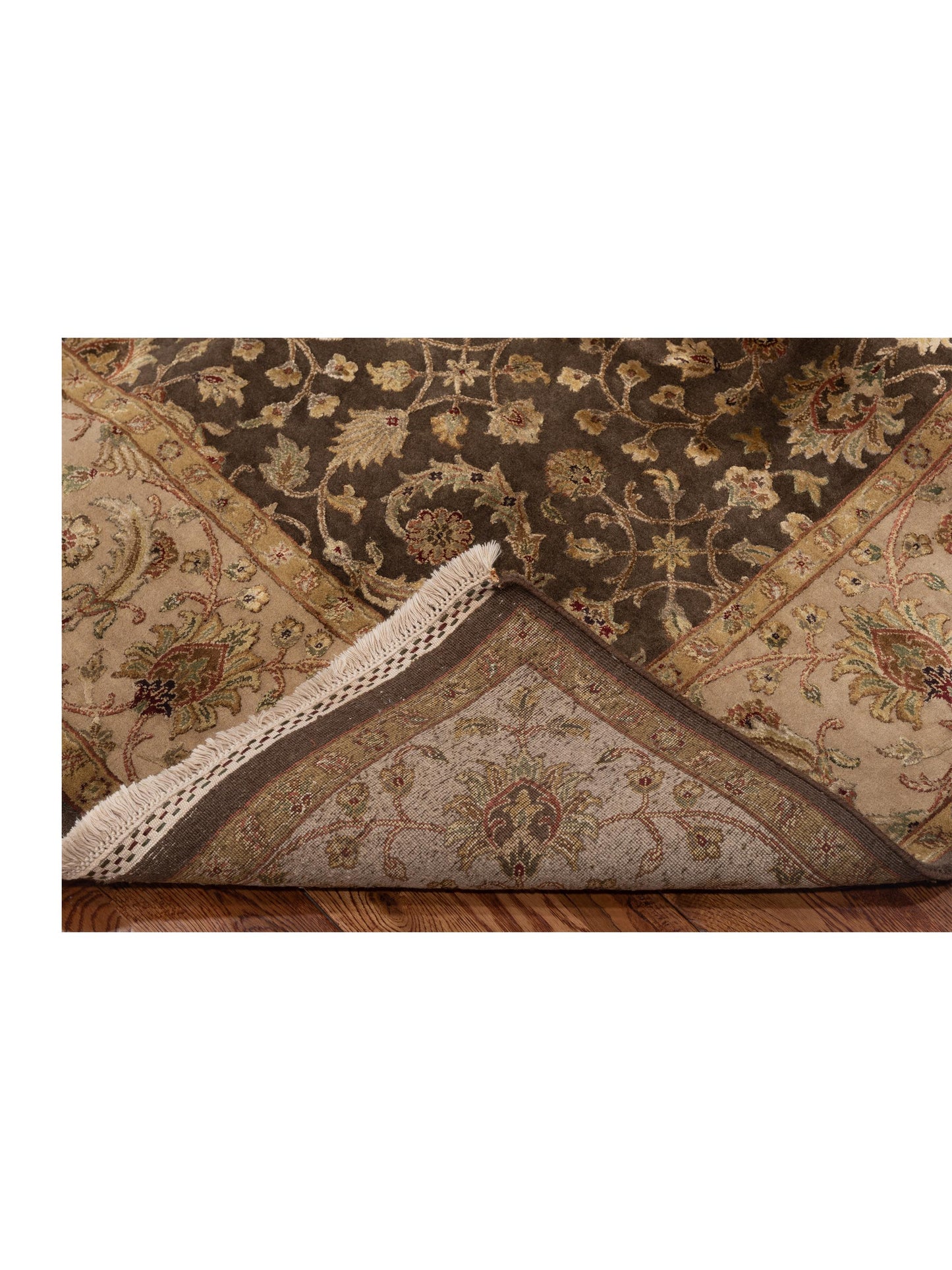Imperial Silk 122313 Brown Beige 6.2x9.8 Hand Knotted Rug