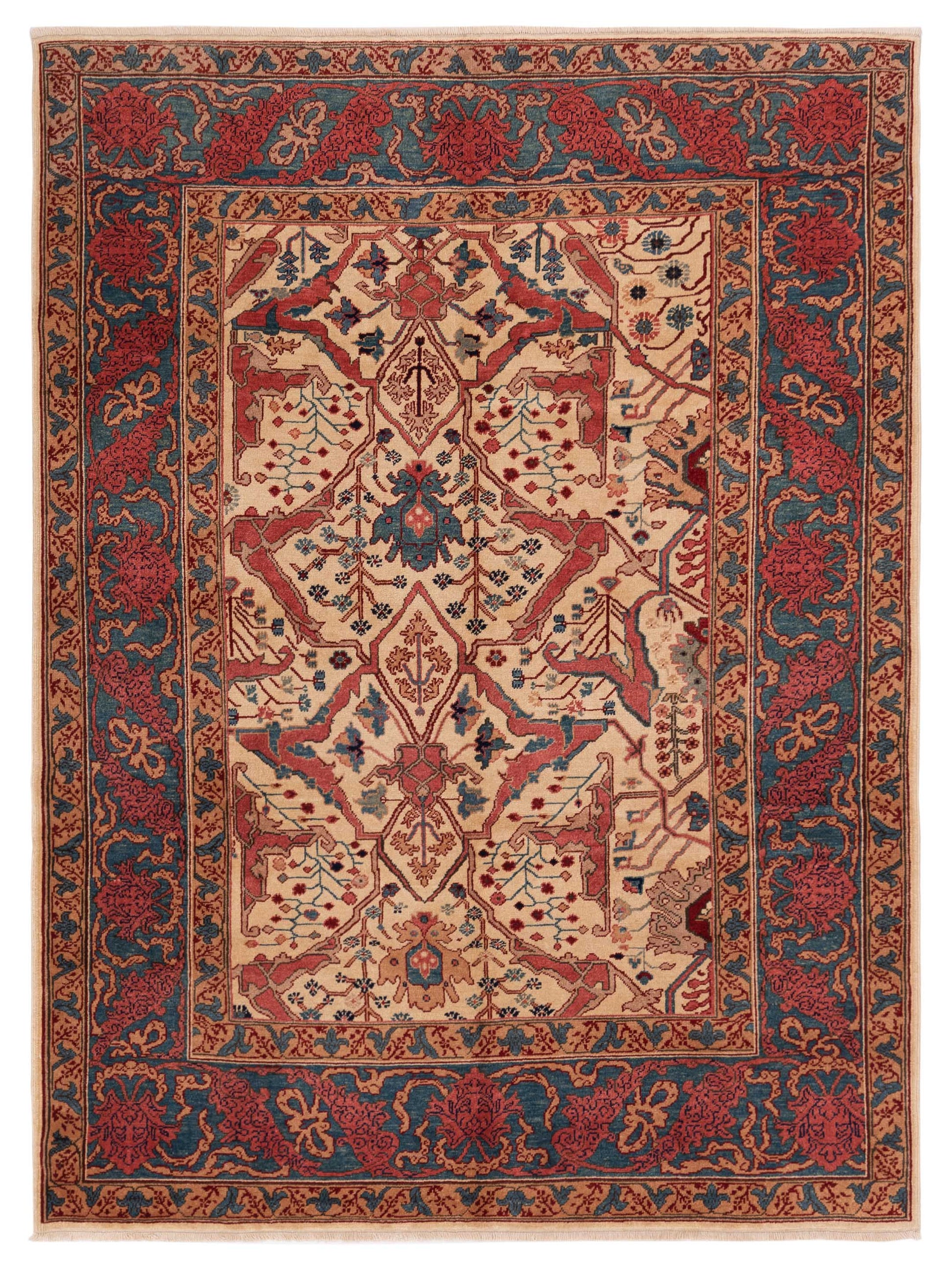 Pasha Antique Loom  Beige Blue Traditional