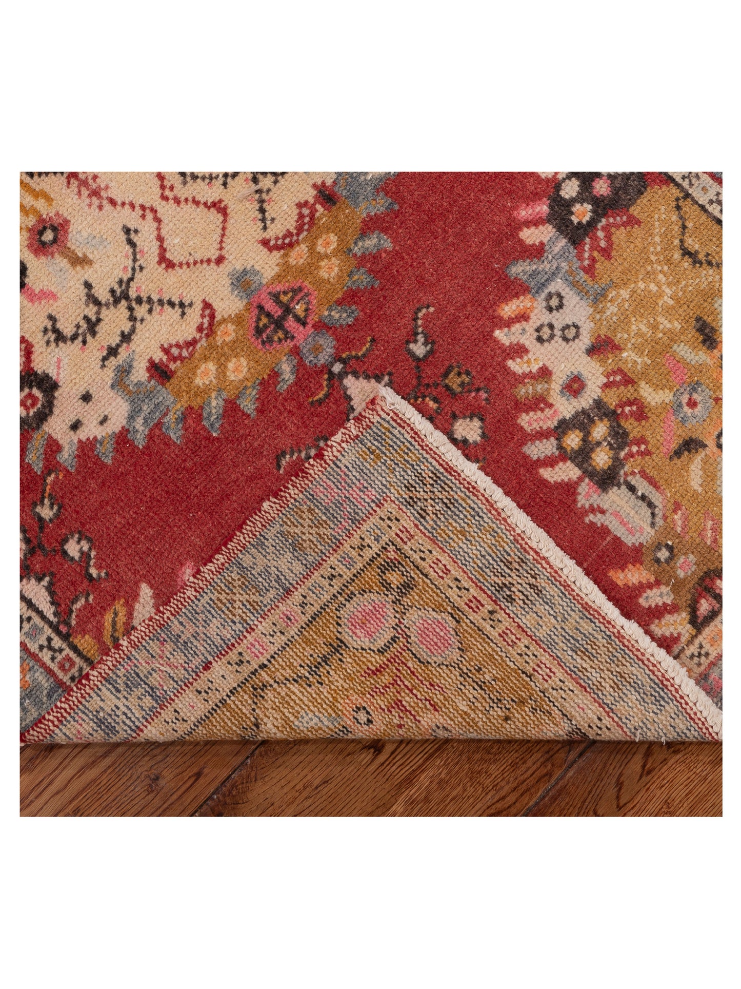 Old Anatolian 154189 Red Gray 2.10x5.8 Hand Knotted Rug