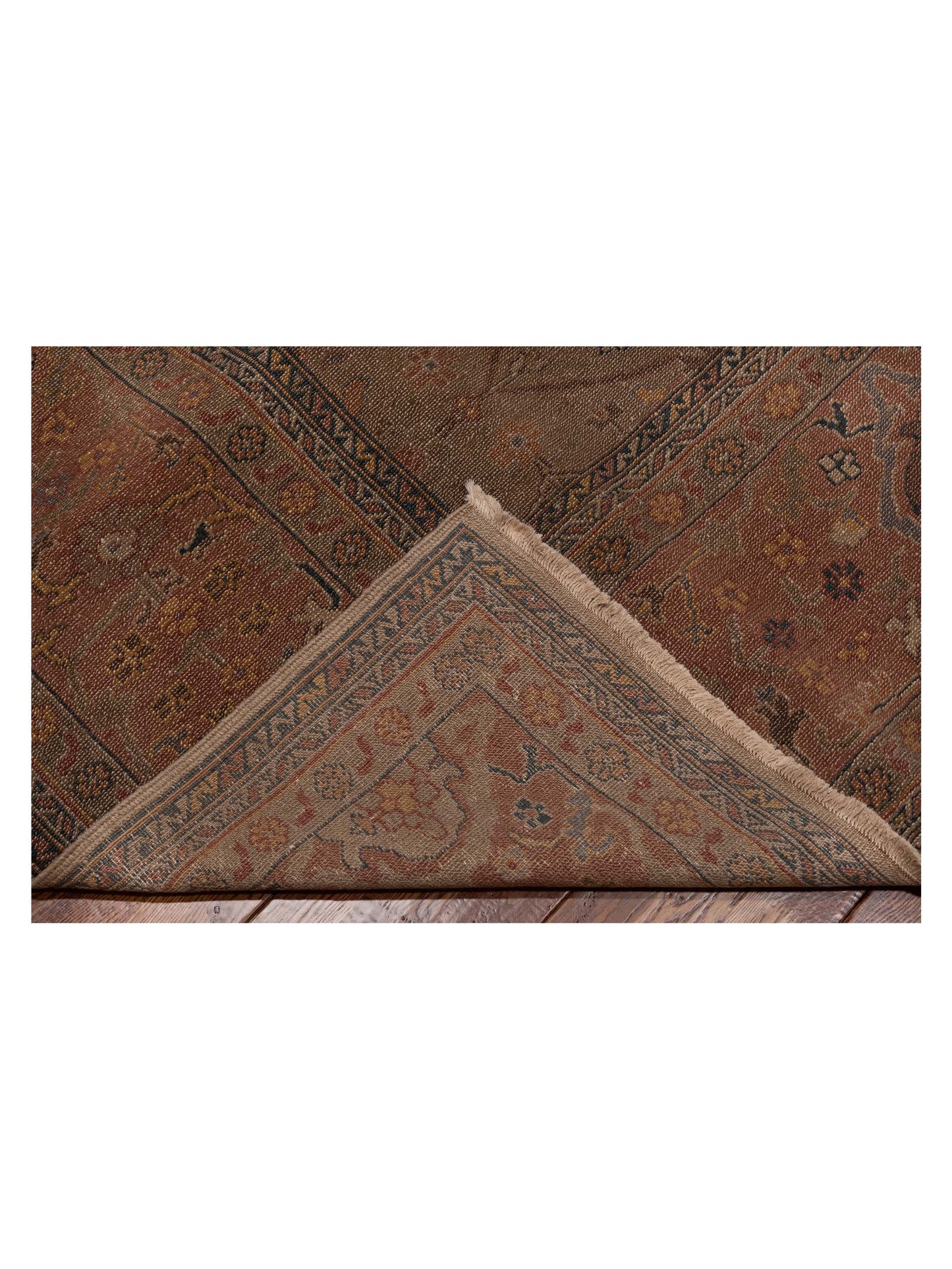 Turkish Elvan 76036 Green Pink 12.2x17.4 Hand Knotted Rug