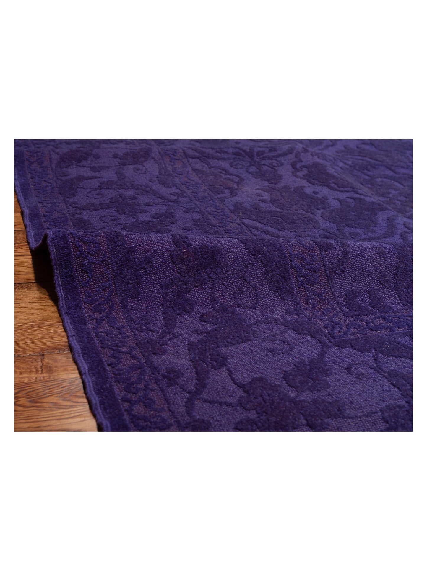 Color Bouquet 109174 Purple Purple 8.3x9.5 Hand Knotted Rug