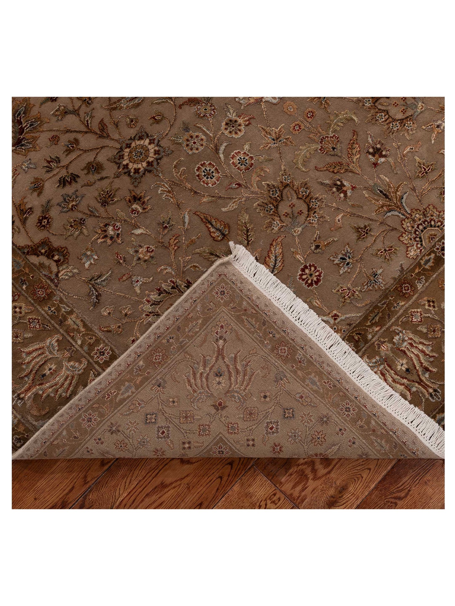 Imperial Silk 153370 Brown Gold 6.2x9 Hand Knotted Rug