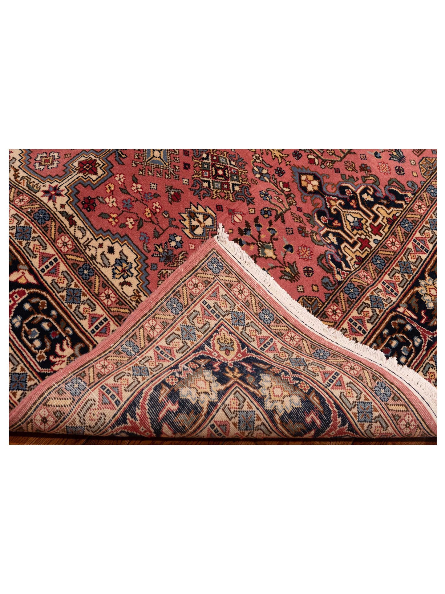 Crown 147788 Pink Navy 6.7x10.1 Hand Knotted Rug