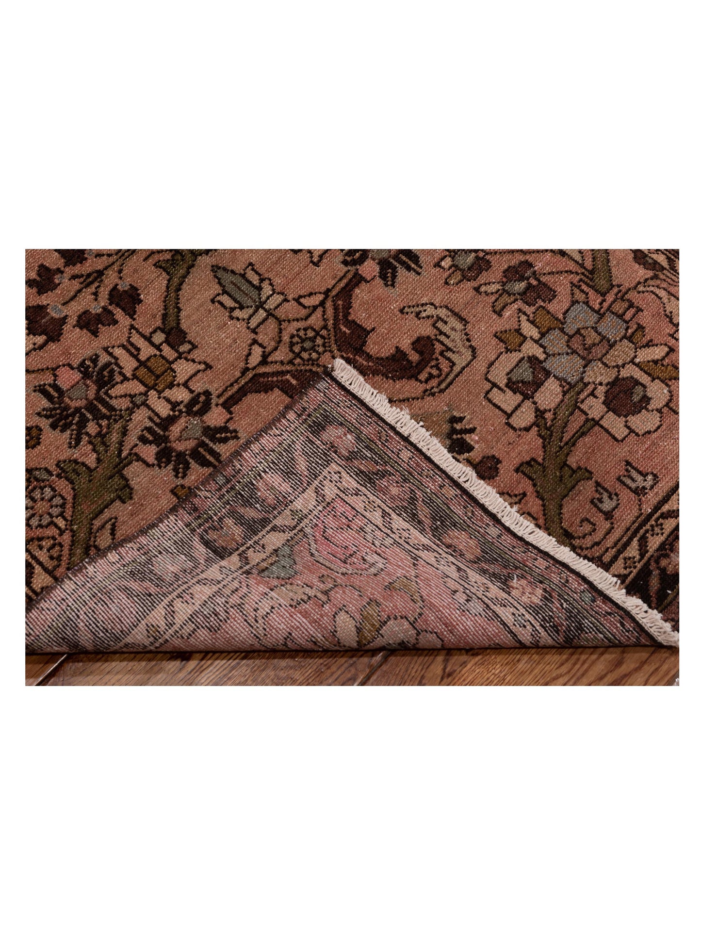 Persian 147710 Pink Brown 2.10x9.5 Hand Knotted Rug