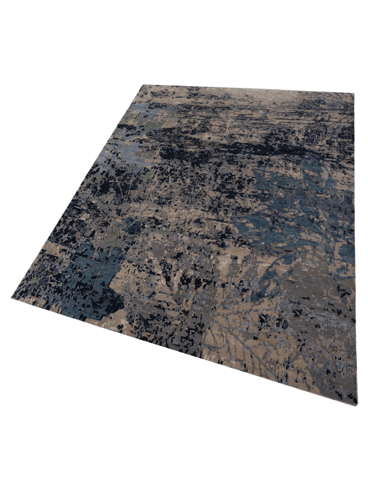 Tibetino 128052 Silver Gray 9.10x13.9 Hand Knotted Rug