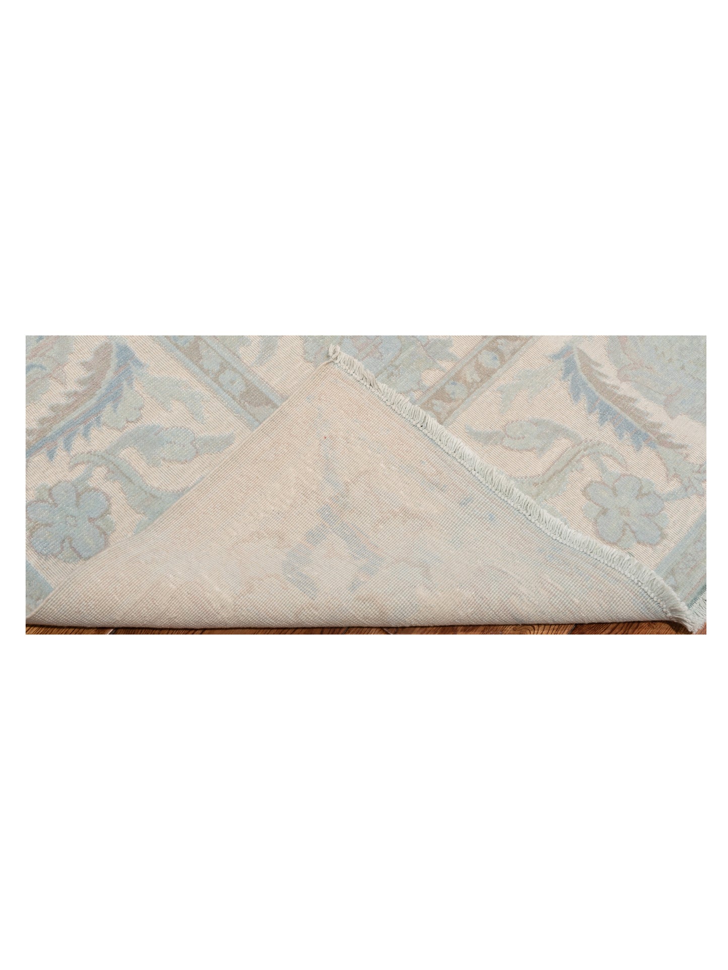 Vintage 122682 Silver Blue 10.3x13 Hand Knotted Rug