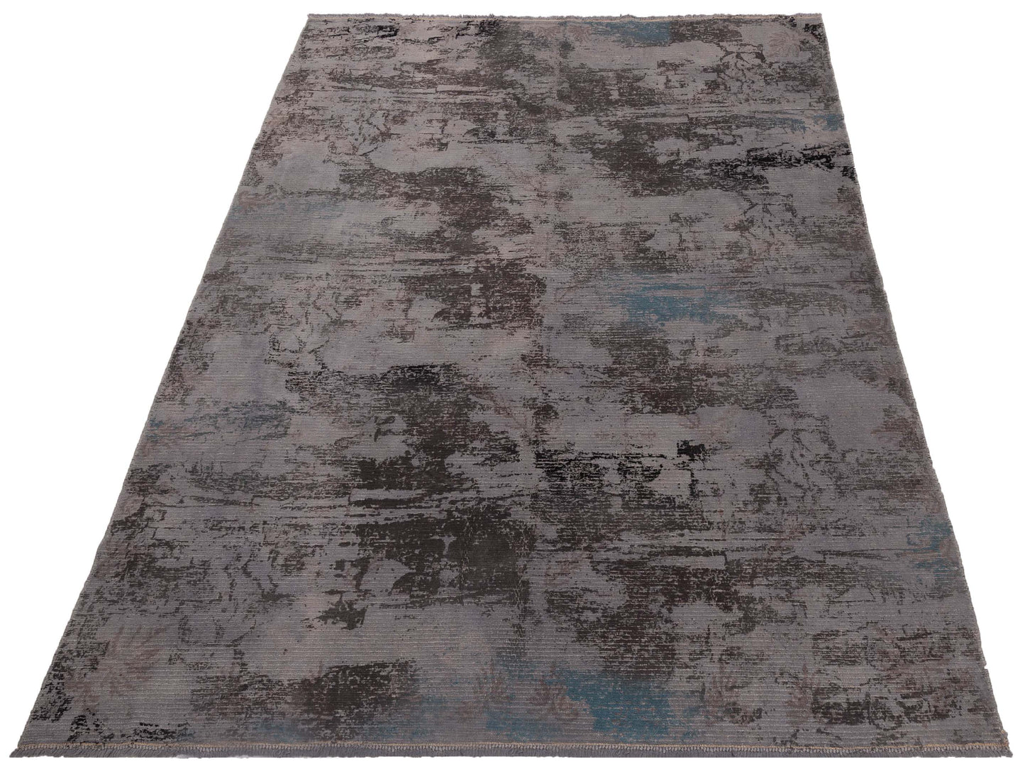 Vintage 107395 Gray 7.1x8.11 Hand Knotted Rug