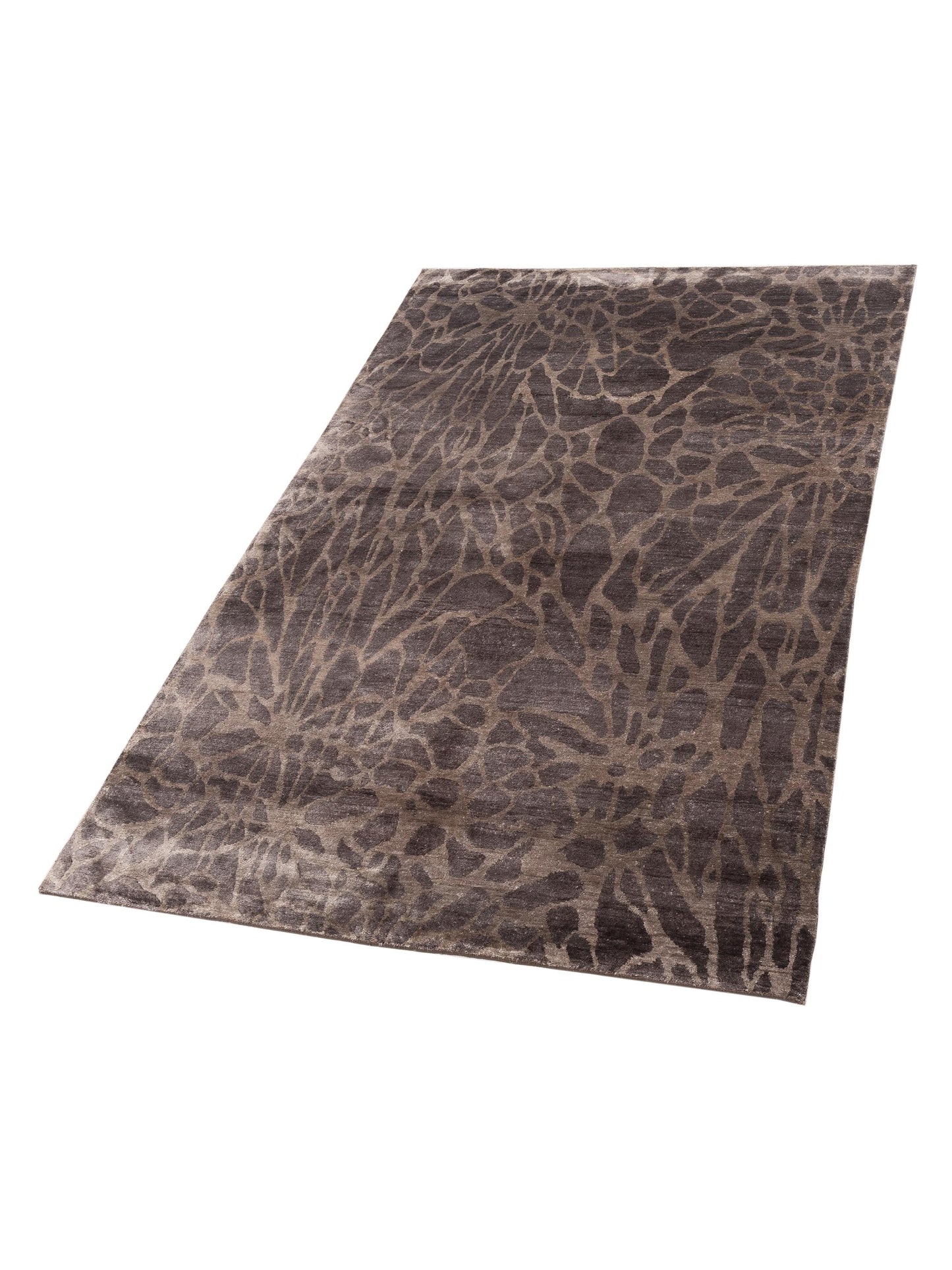 Tibetino 120524 Brown Brown 6x9 Hand Knotted Rug