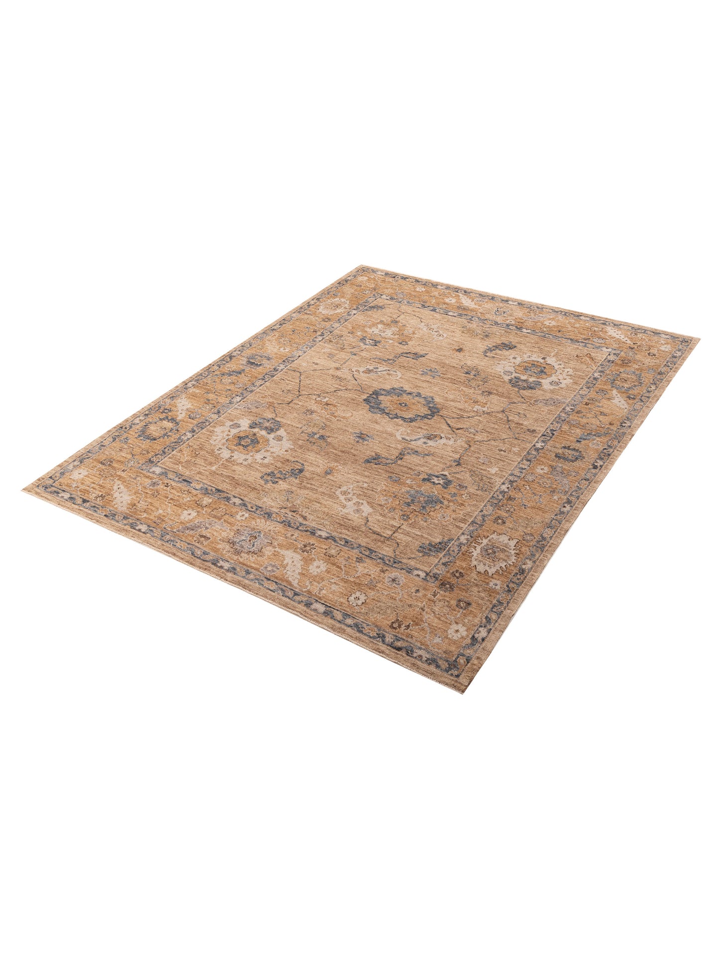 Angora Oushak 156055 Gold Gold 8x9.10 Hand Knotted Rug