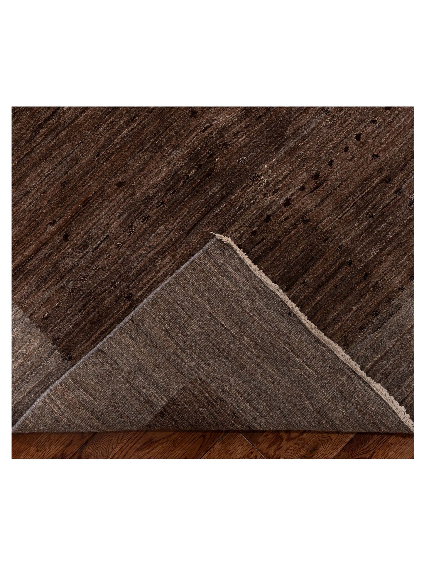 Tibetino 154075 Brown Silver 8.10x12.3 Hand Knotted Rug