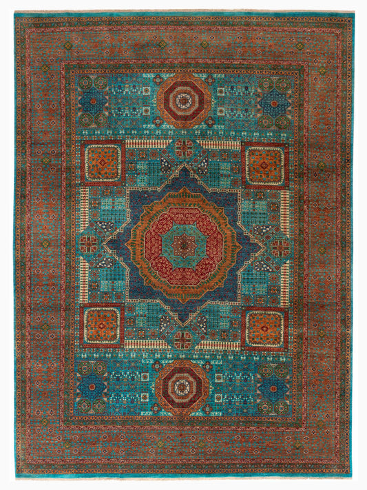 Nomad Super Mamluk  Turquoise Brown Traditional