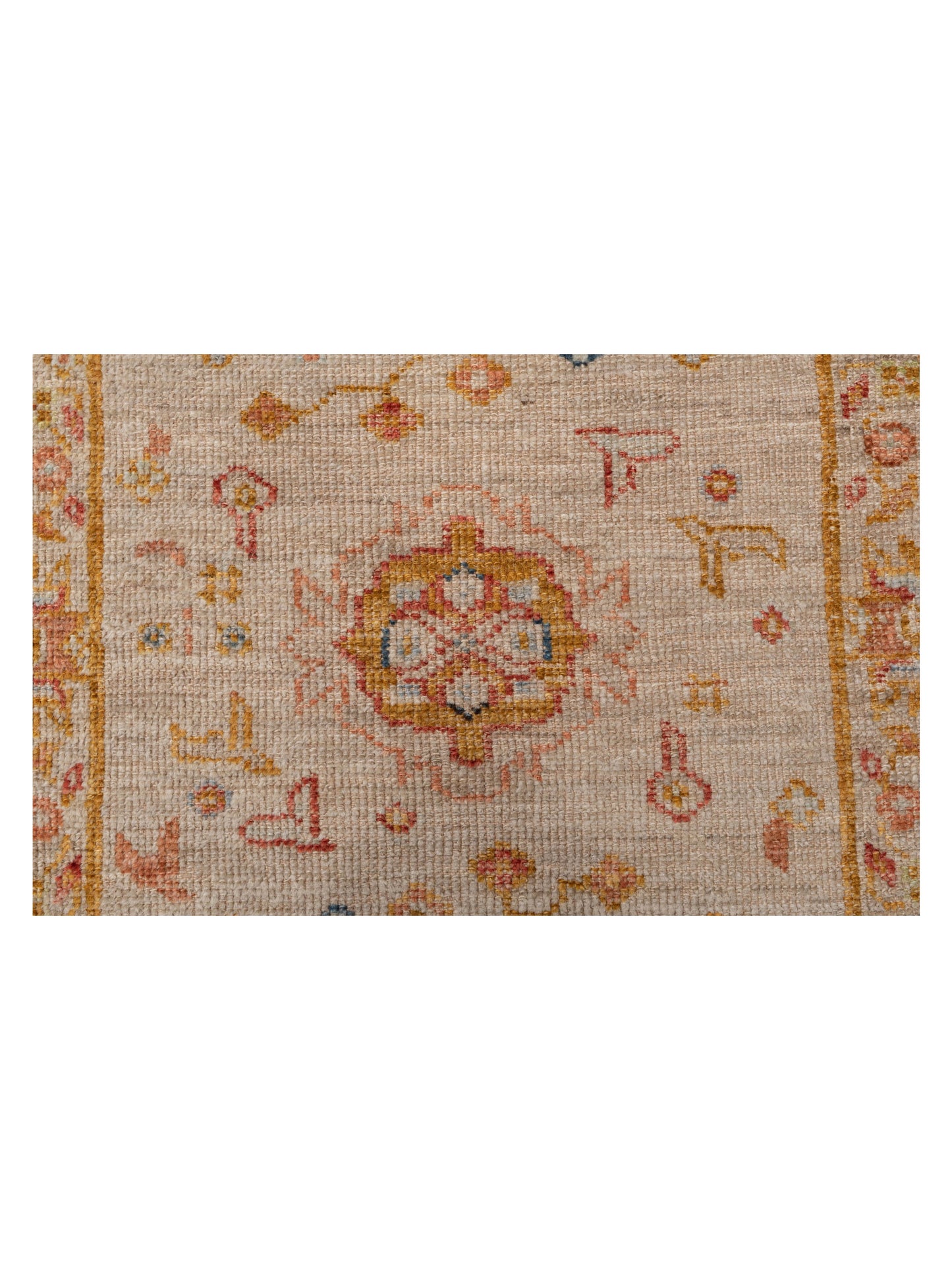 Angora Oushak 146500 Ivory Silver 2.7x13.2 Hand Knotted Rug