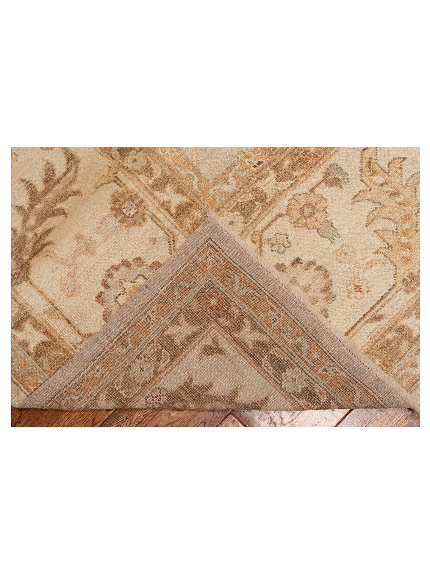 Angora Oushak 128288 Silver Ivory 14.1x17.5 Hand Knotted Rug
