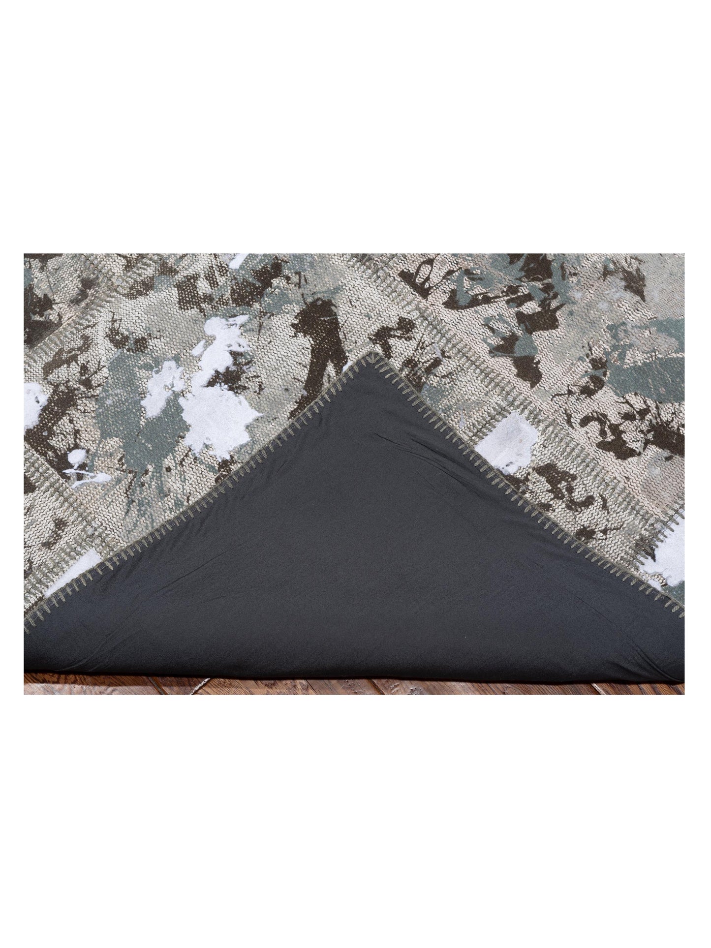 Turkish Vestige Patchwork 142799 Olive 8.3x9.10 Hand Knotted Rug