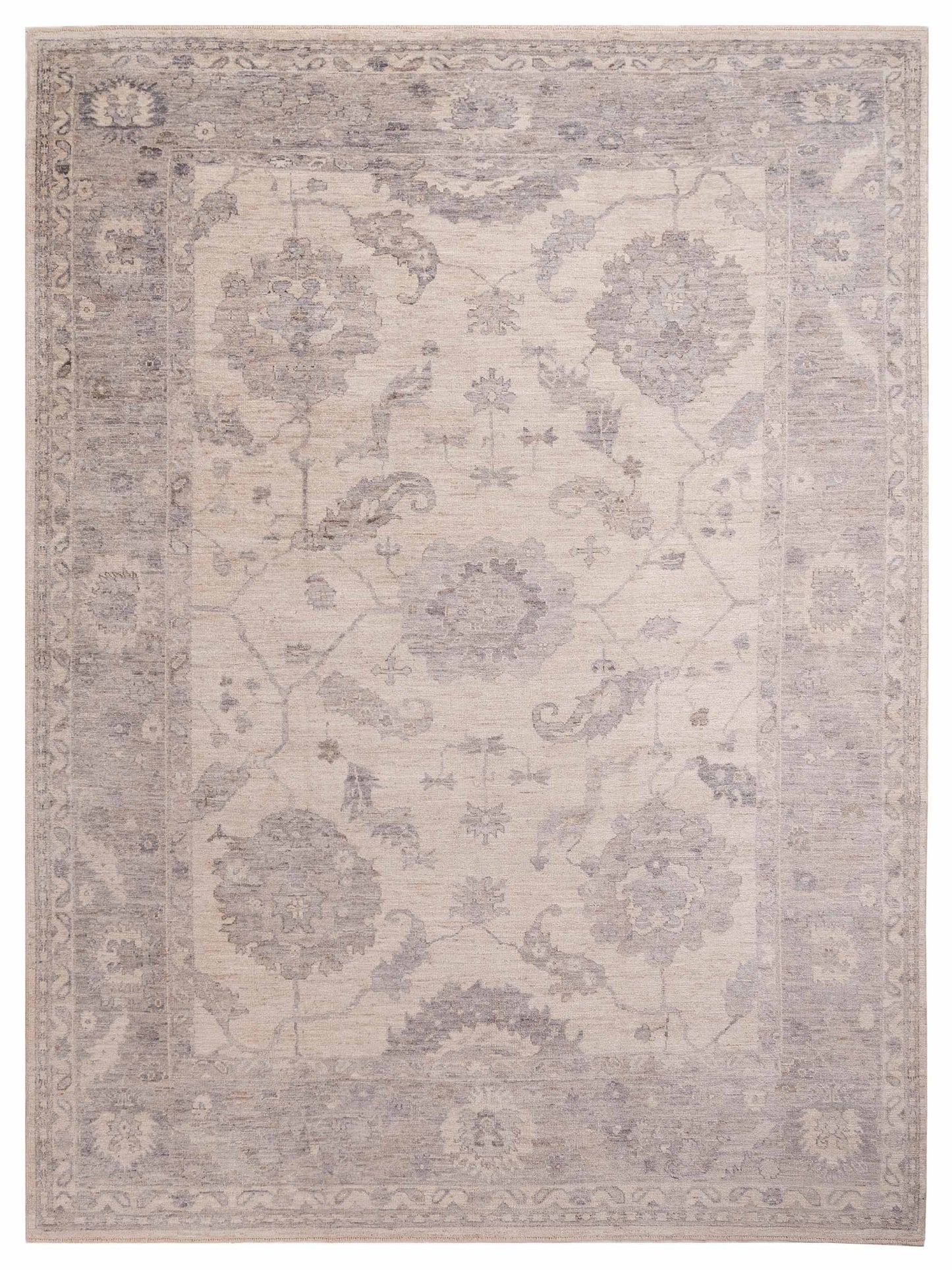 Anadol Angora Oushak  Ivory Gray Traditional