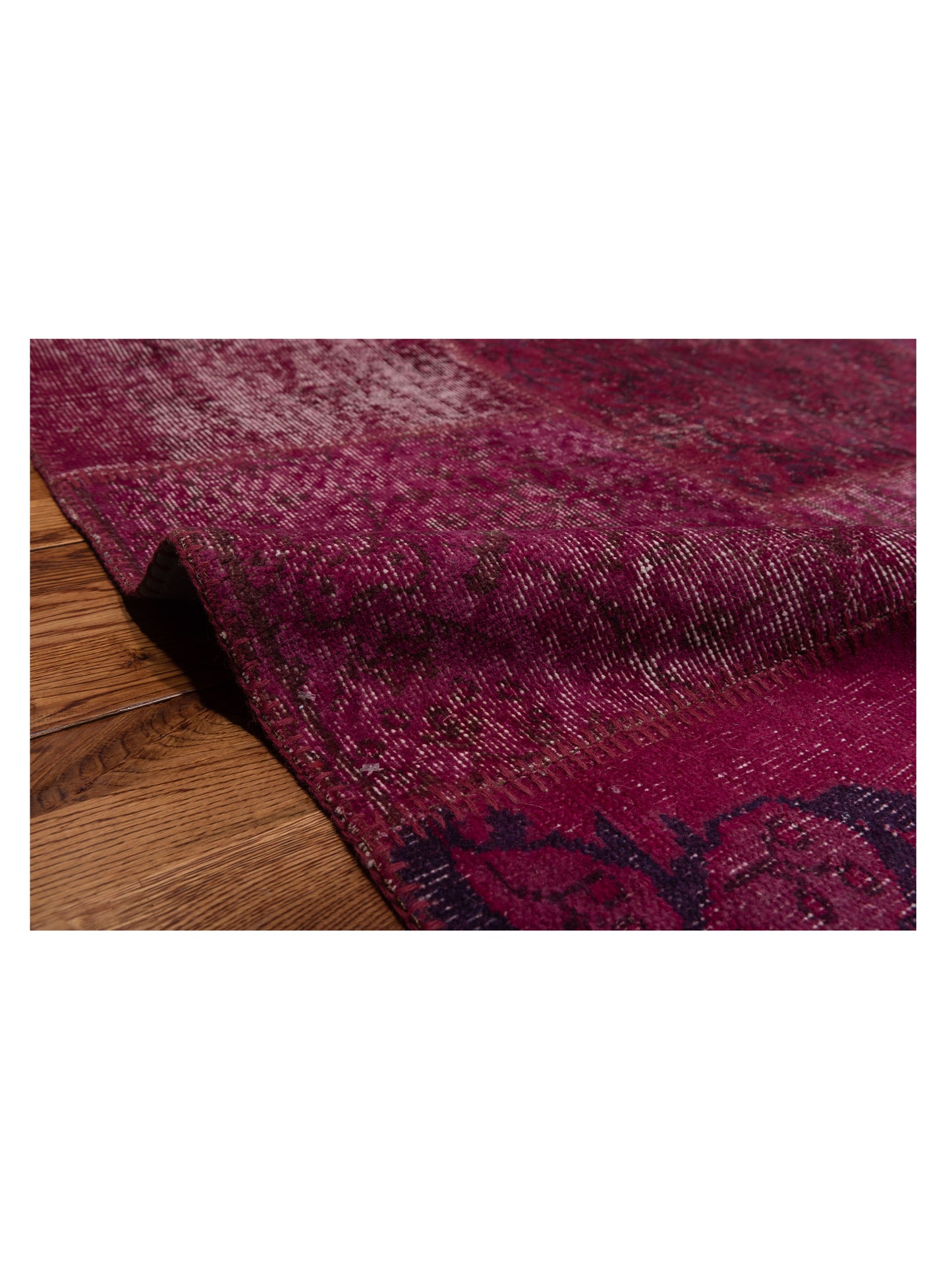 Turkish Vestige Patchwork 131006 Pink 9x12 Hand Knotted Rug