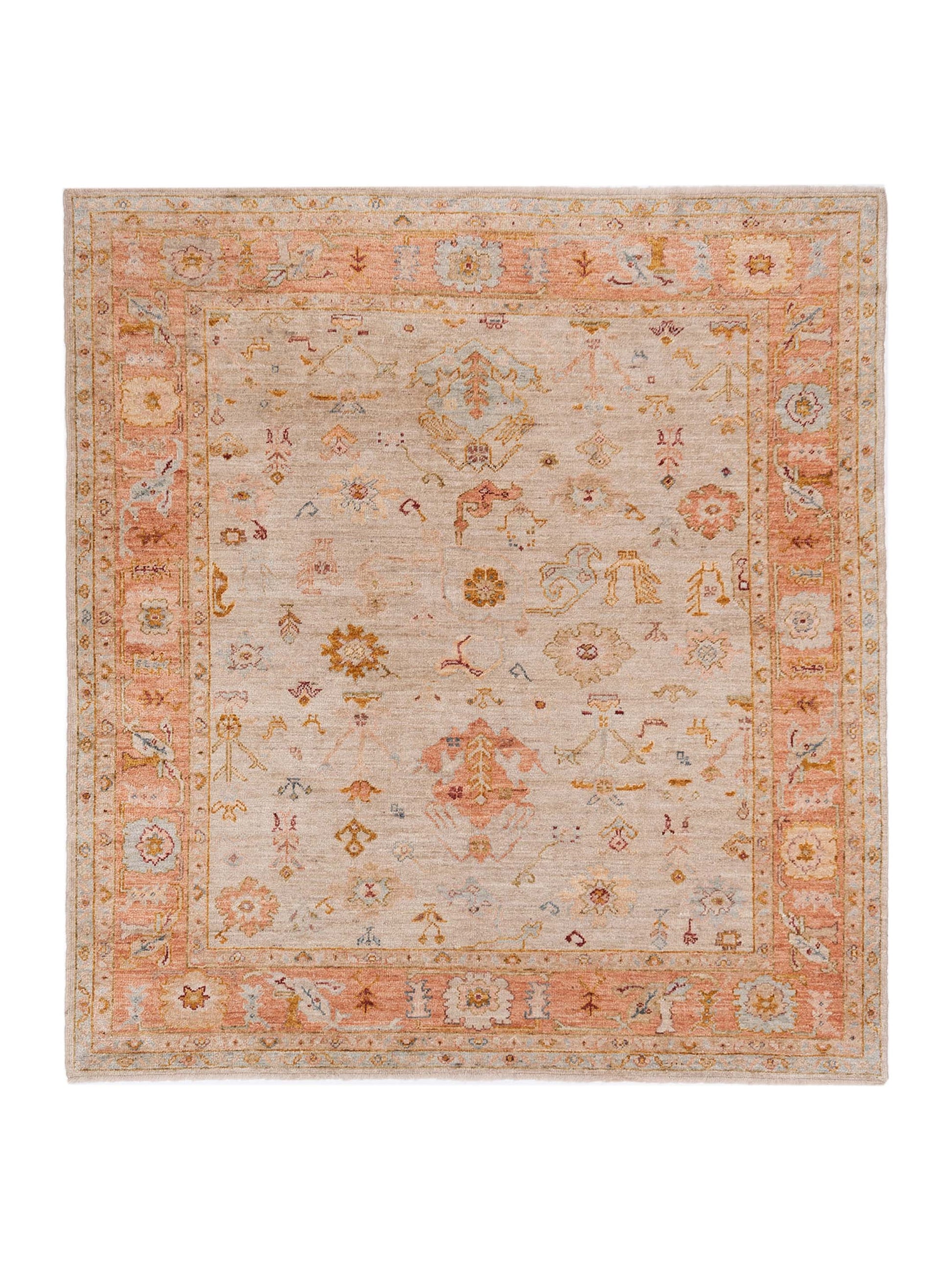 Anadol Angora Oushak  Ivory Pink Traditional