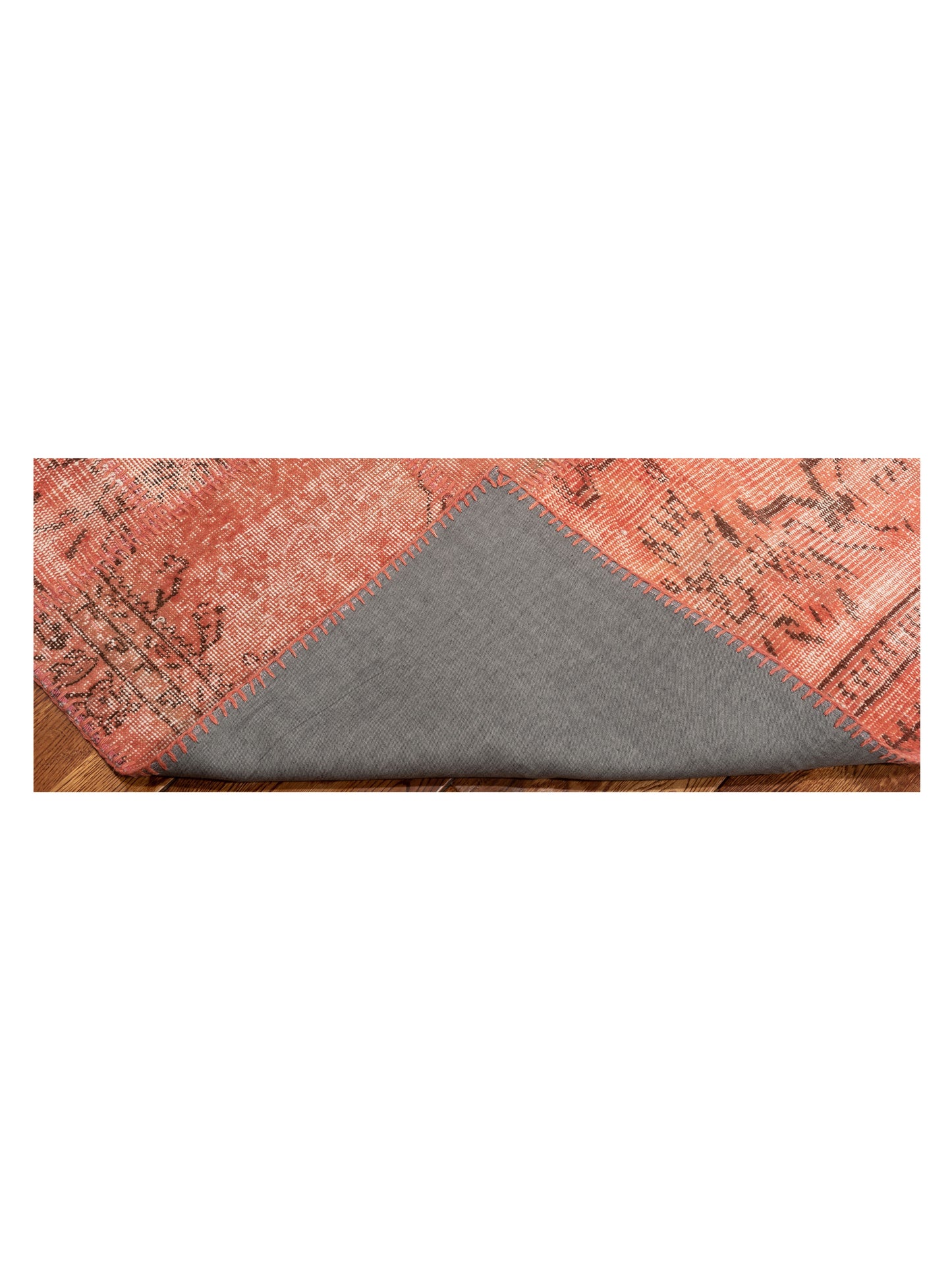 Turkish Vestige Patchwork 140558 Orange 8.1x10 Hand Knotted Rug