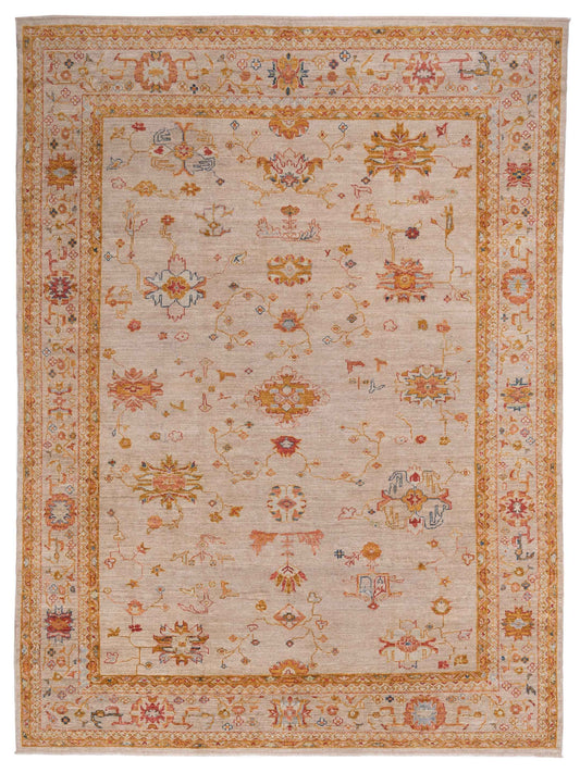 Anadol Angora Oushak  Ivory Silver Traditional