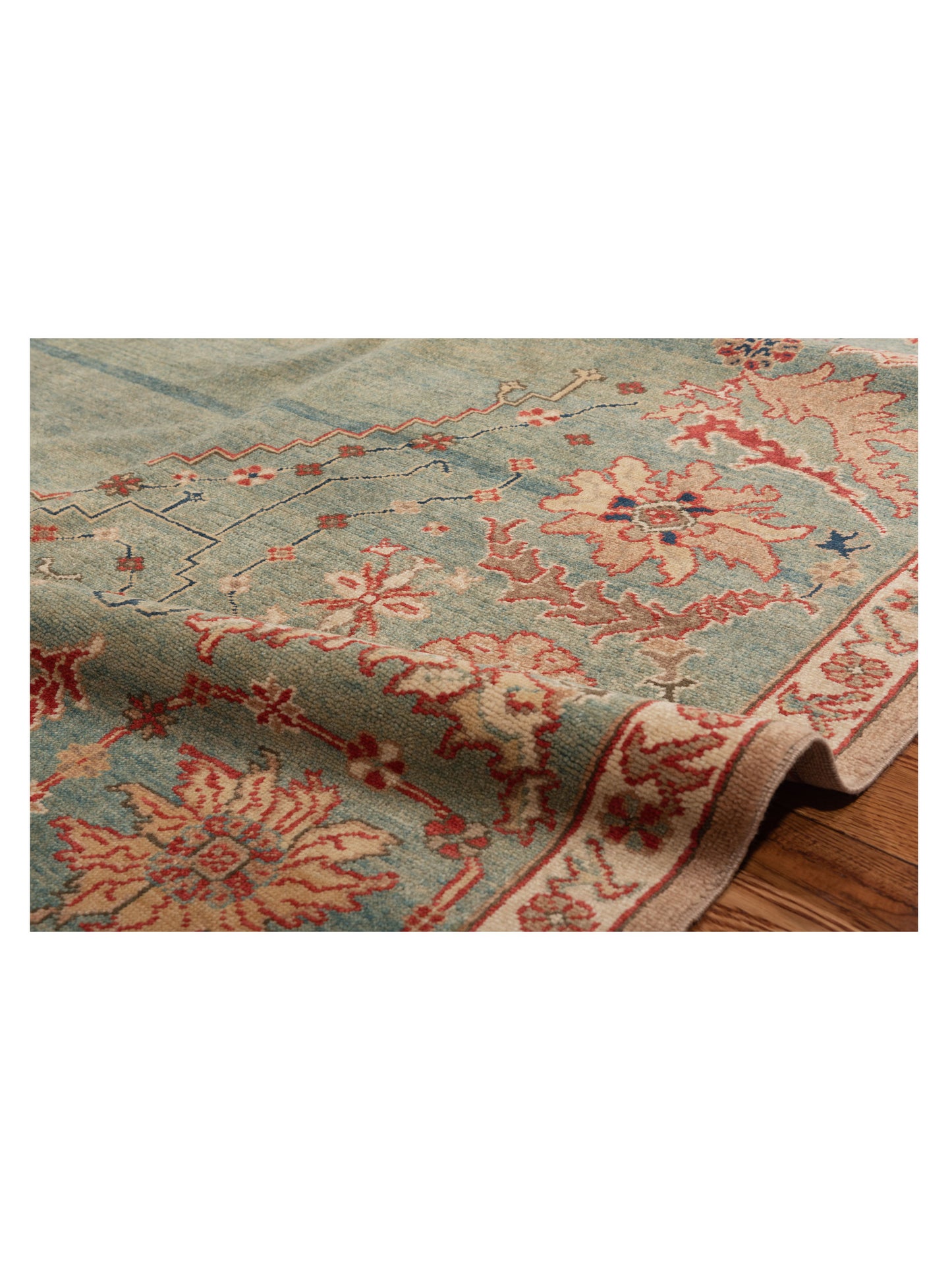 Antique Loom 104545 Green 6.9x8.5 Hand Knotted Rug