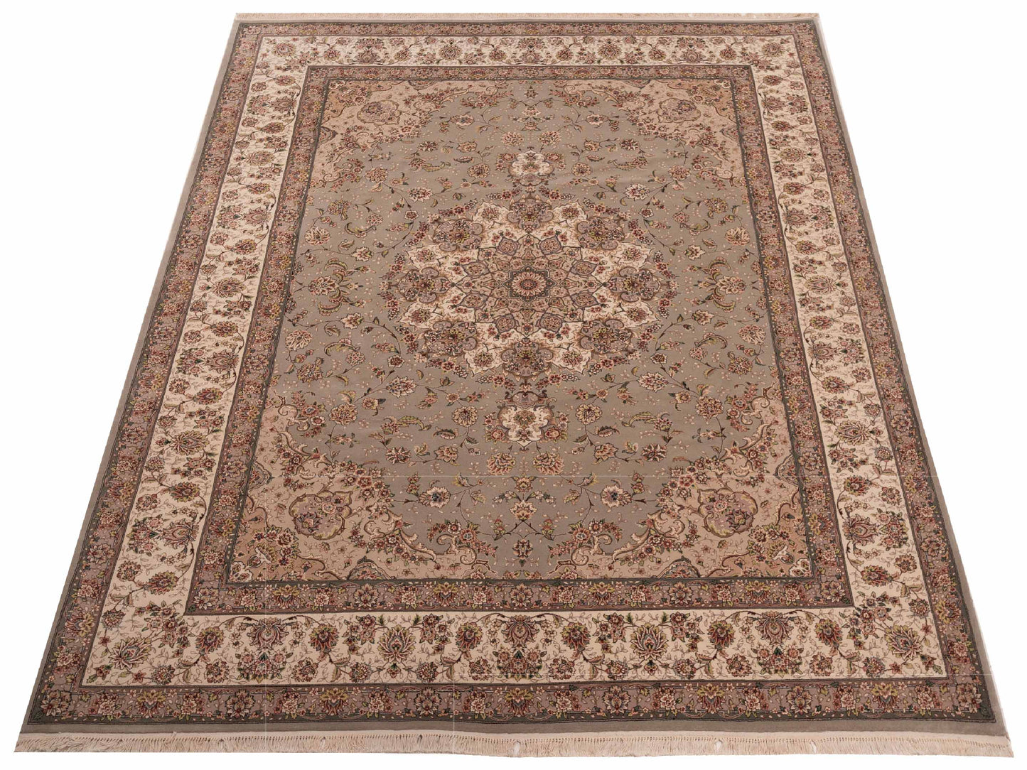 Magnolia 109580 Silver Ivory 9.2x12.2 Hand Knotted Rug