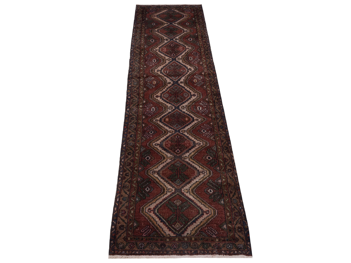 Persian 147702 Brown Brown 2.8x9.5 Hand Knotted Rug