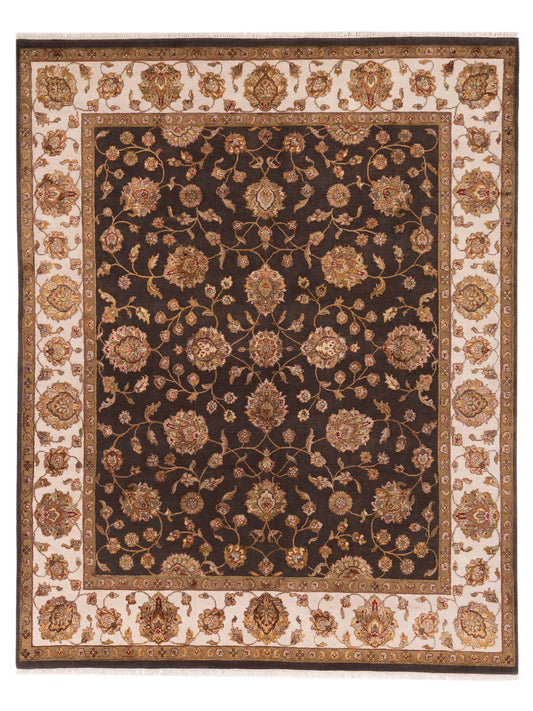 Rajpur Imperial Silk  Brown Ivory Traditional