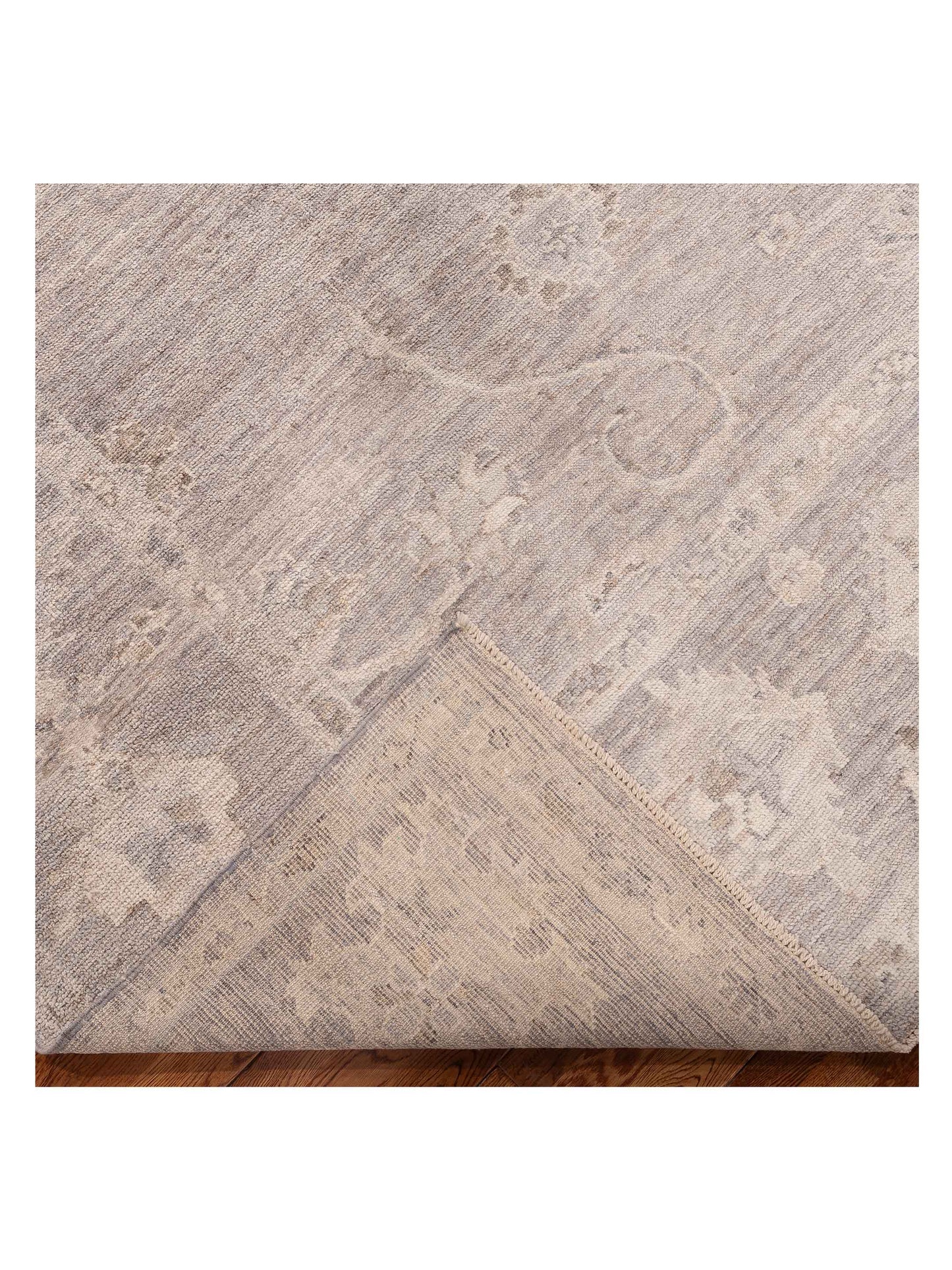 Angora Oushak 156152 Gray Gray 10.2x13.6 Hand Knotted Rug