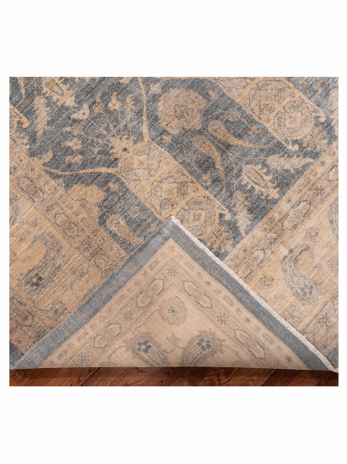 Sultan 156145 Gray Gray 10x13.6 Hand Knotted Rug