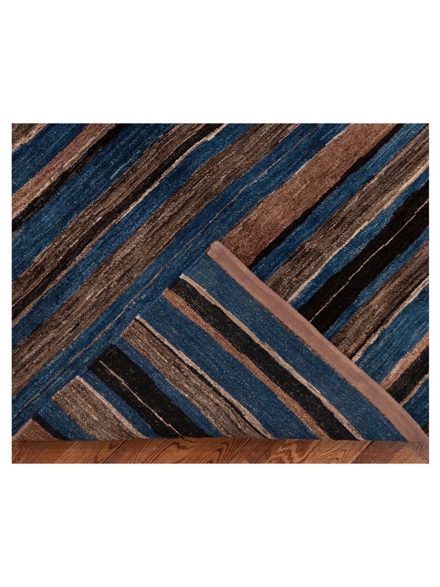 Tibetino 154025 Blue Brown 5.4x8.3 Hand Knotted Rug