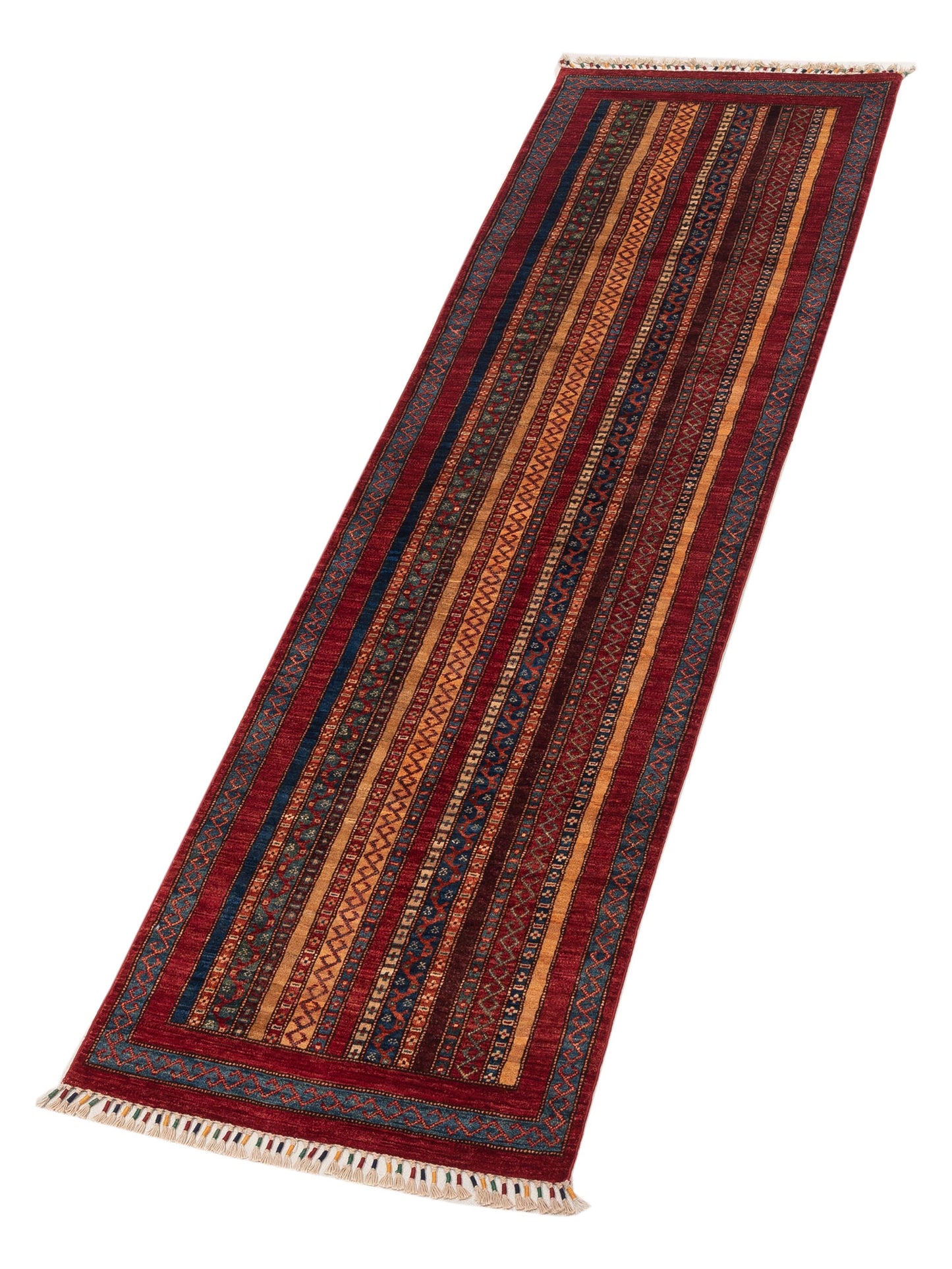 Shawl 129322 Multi 2.9x9.9 Hand Knotted Rug