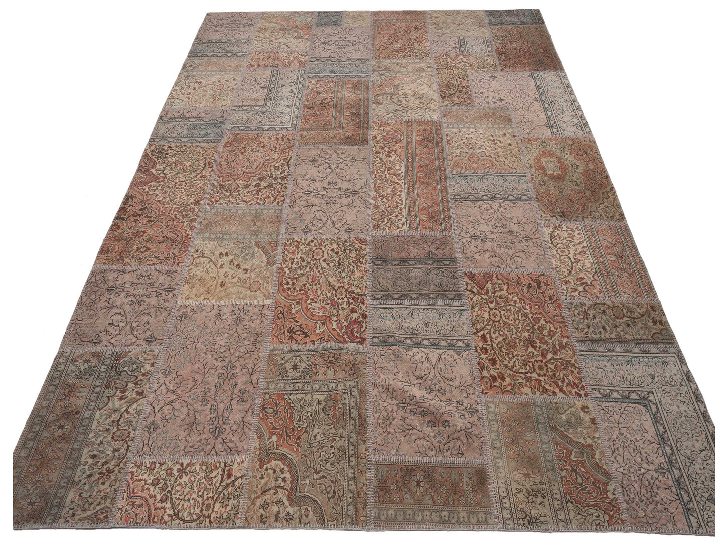 Turkish Vestige Patchwork 109008 Multi 9.11x13.1 Hand Knotted Rug
