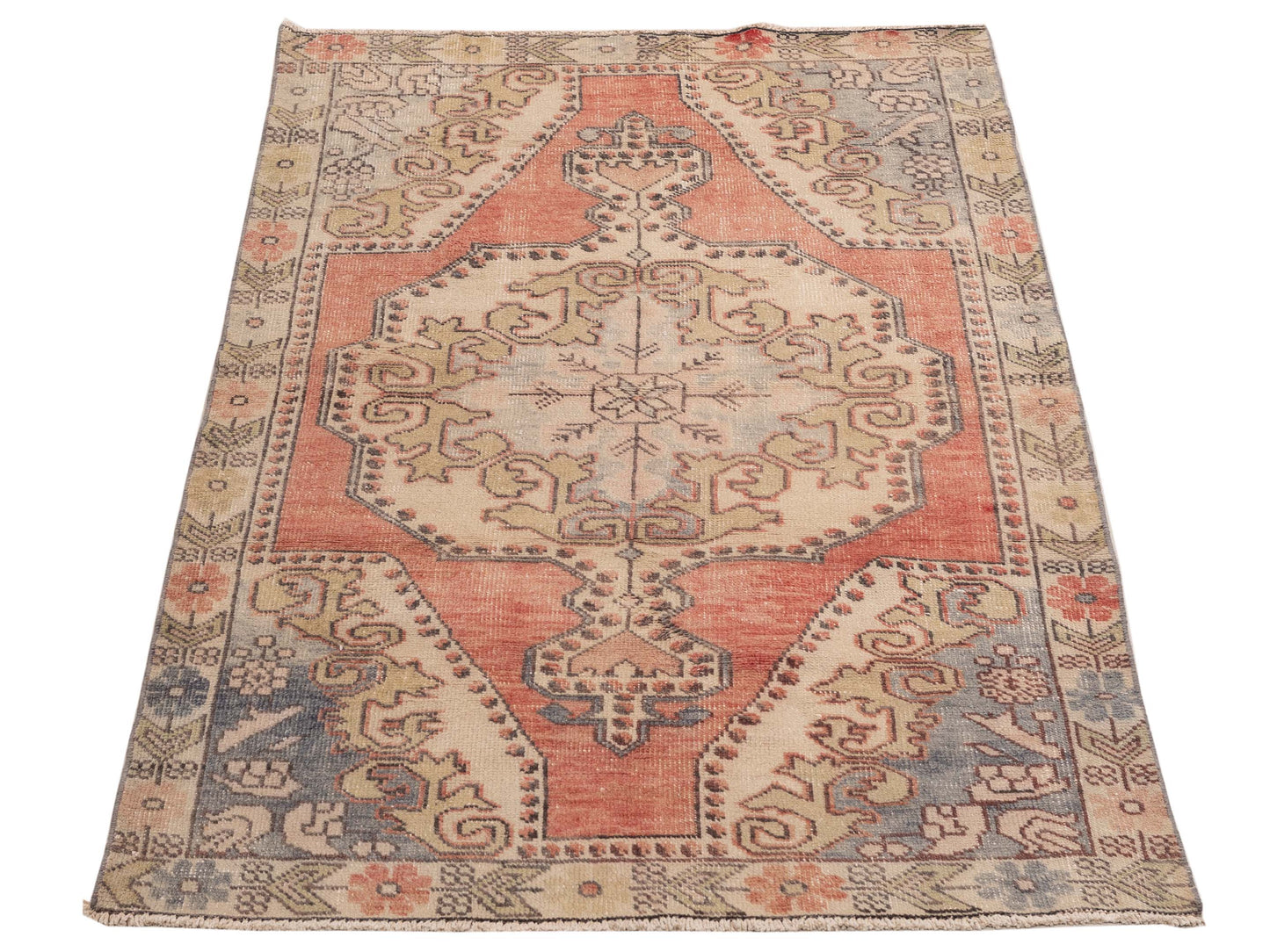 Old Anatolian 154151 Pink Beige 4.4x6.11 Hand Knotted Rug