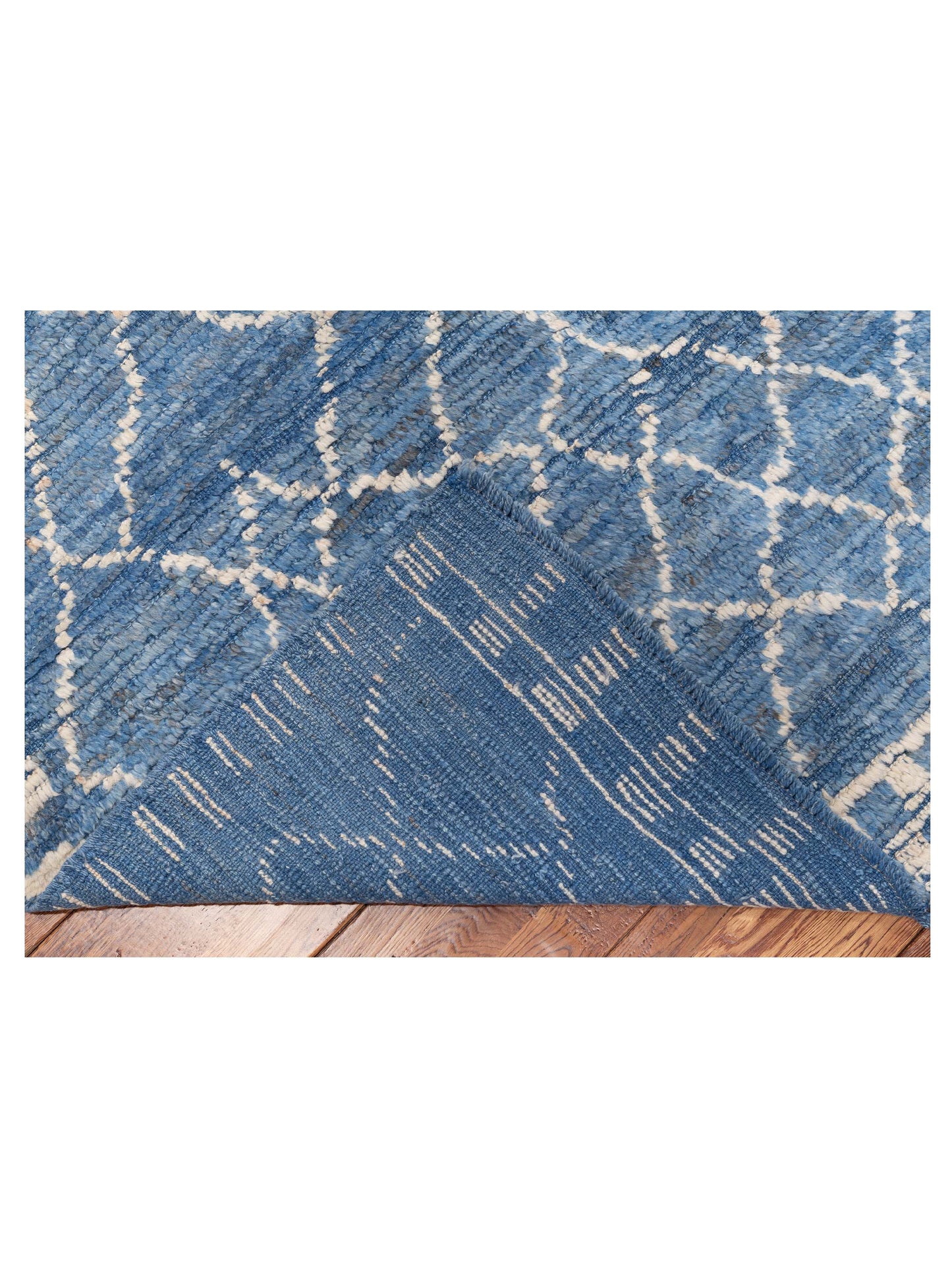 Berber Aspendos Indigo Ivory 9.6x12.9 Hand Knotted Rug