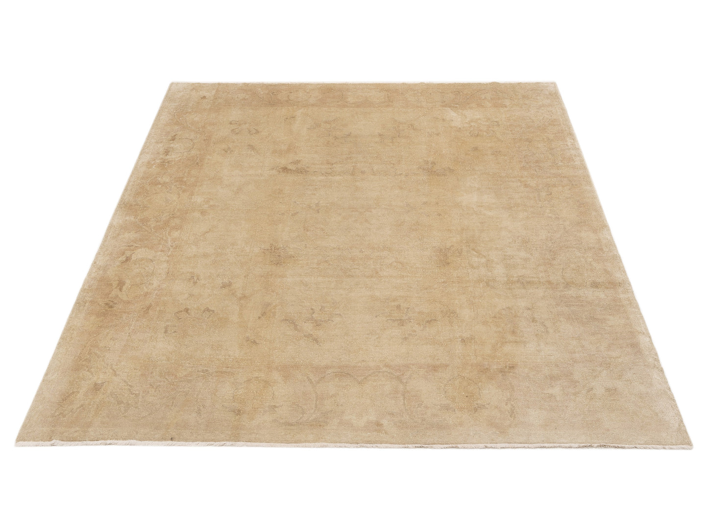Turkish Elvan 76034 Beige Peach 8.8x10 Hand Knotted Rug