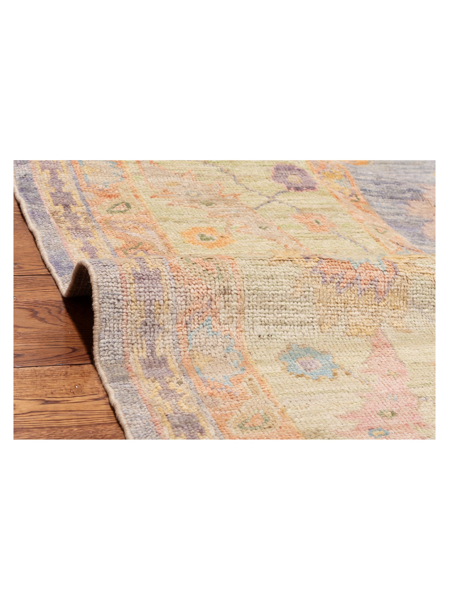 Angora Oushak 149716 Purple Green 10x13.2 Hand Knotted Rug
