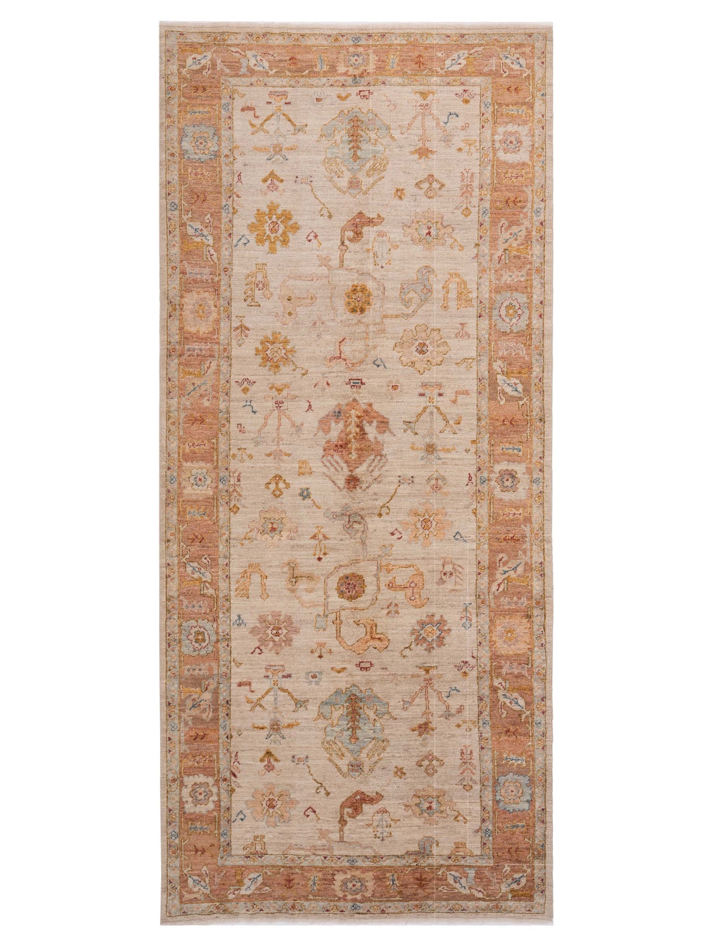 Anadol Angora Oushak  Ivory Pink Traditional