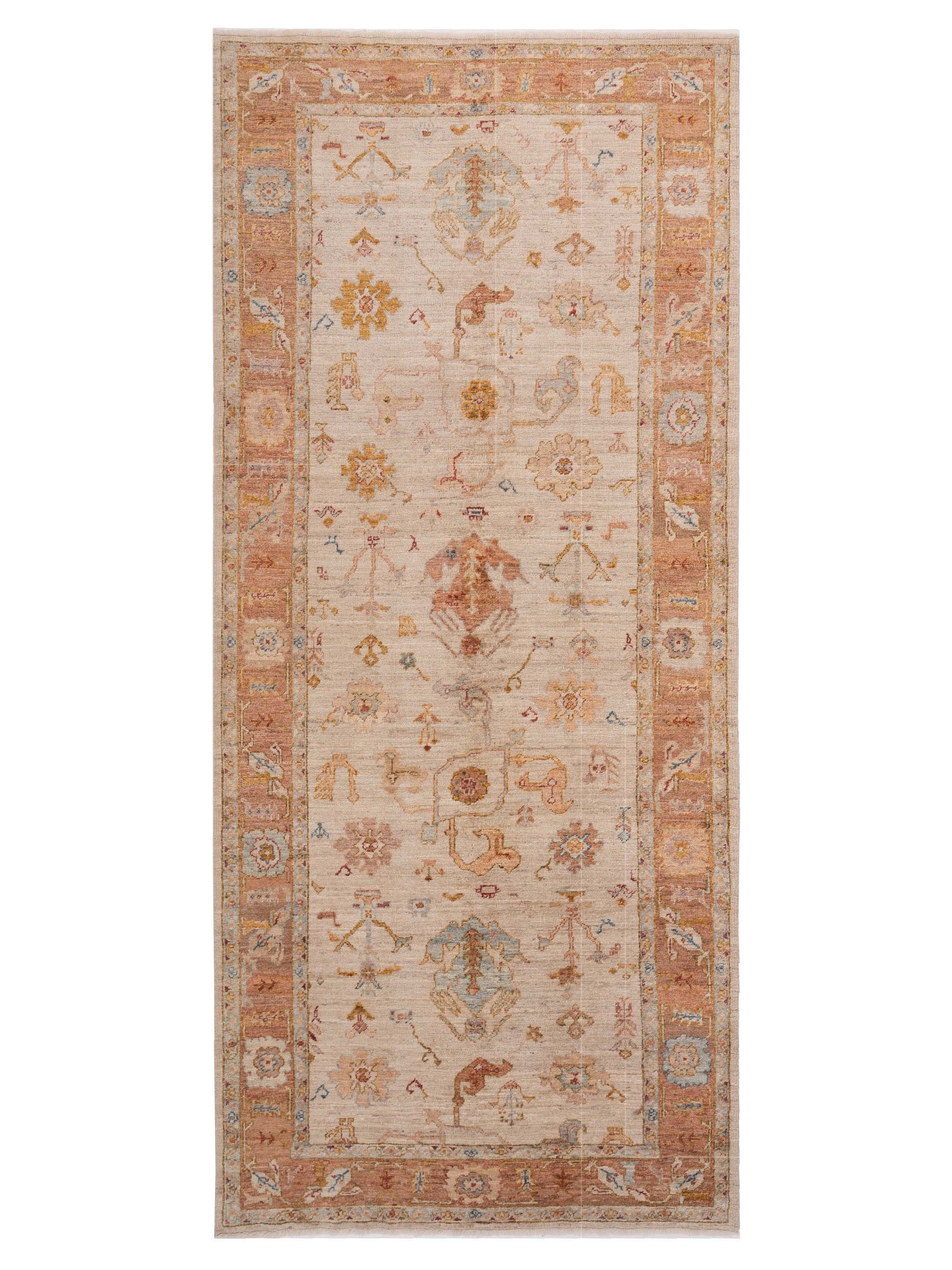 Anadol Angora Oushak  Ivory Pink Traditional
