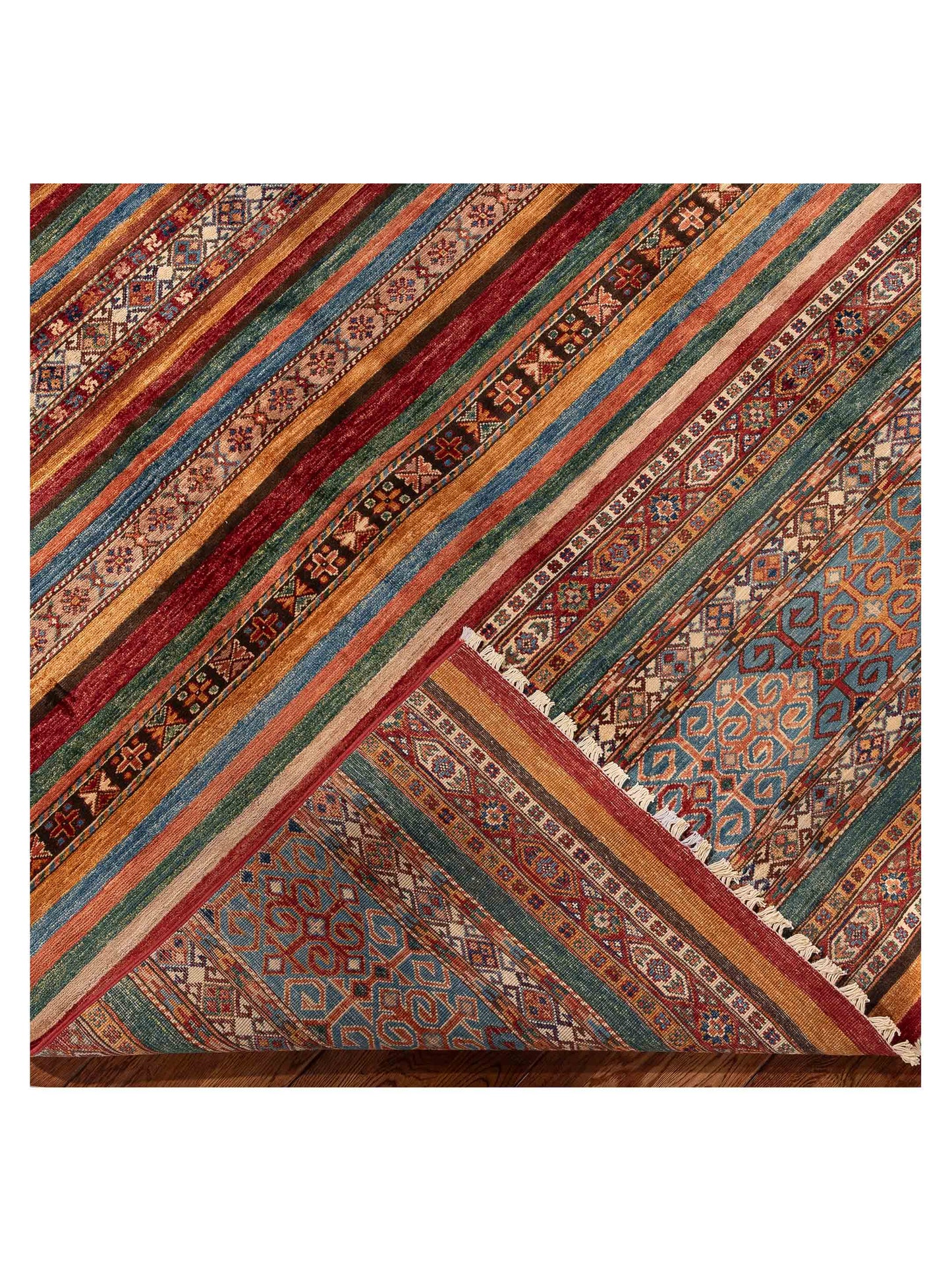 Khorjin 156188 Multi Multi 9.1x11.9 Hand Knotted Rug
