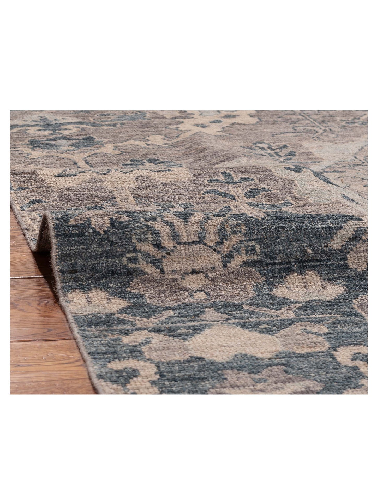 Angora Oushak 156066 Gray Blue 9.10x13.3 Hand Knotted Rug