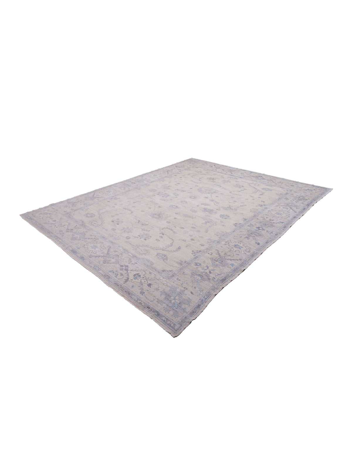 Angora Oushak 124260 Ivory Ivory 11.3x14.8 Hand Knotted Rug